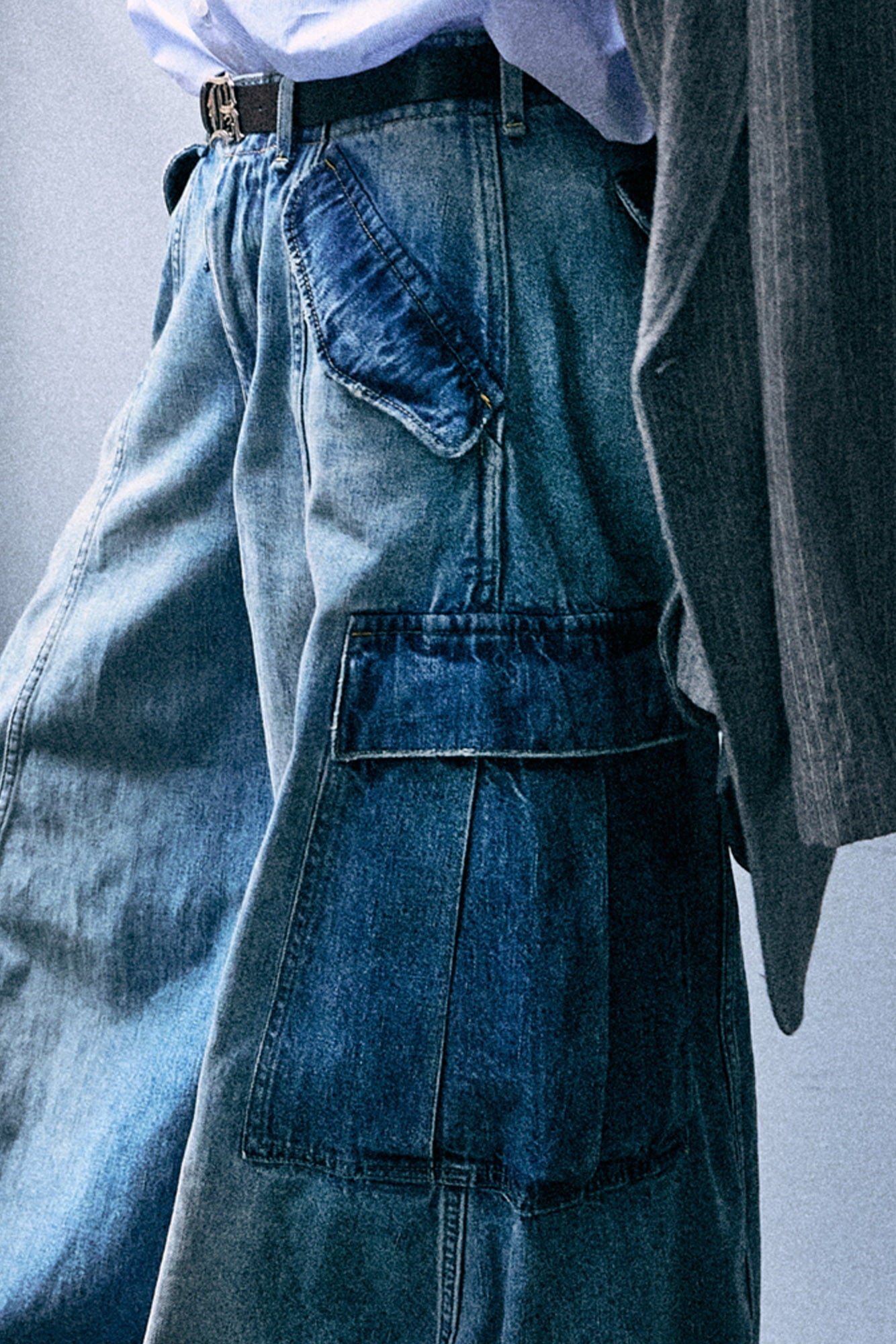 Siouxsie Field Cargo Jean - Two-Tone Vintage Blue - R13