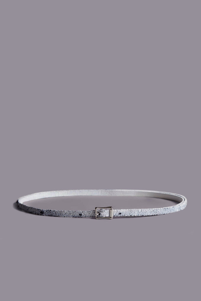 Skinny Painted Belt - Painted White