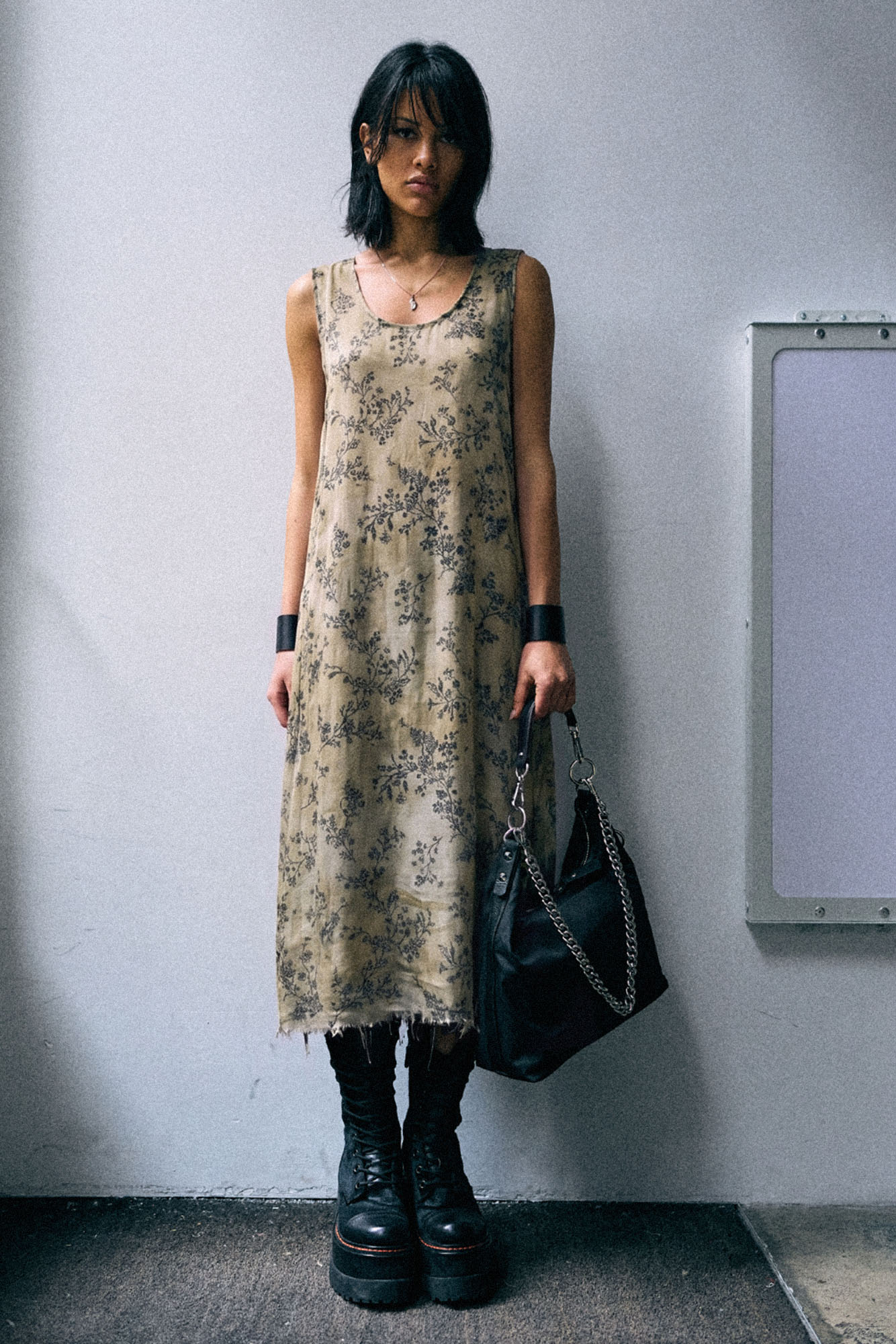 Sleeveless Midi - Green Floral - R13