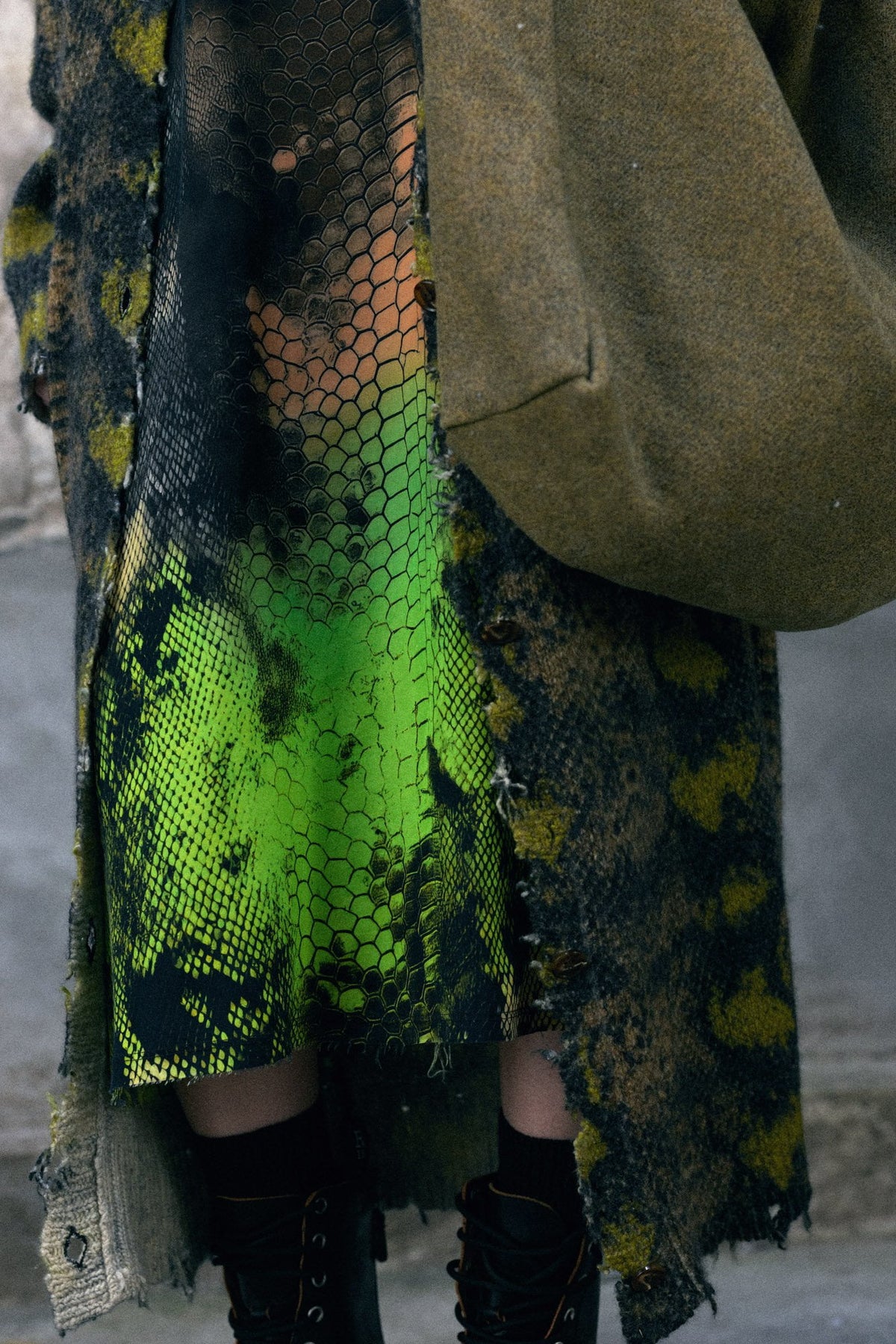 Sleeveless Midi - Green Multi Python - R13