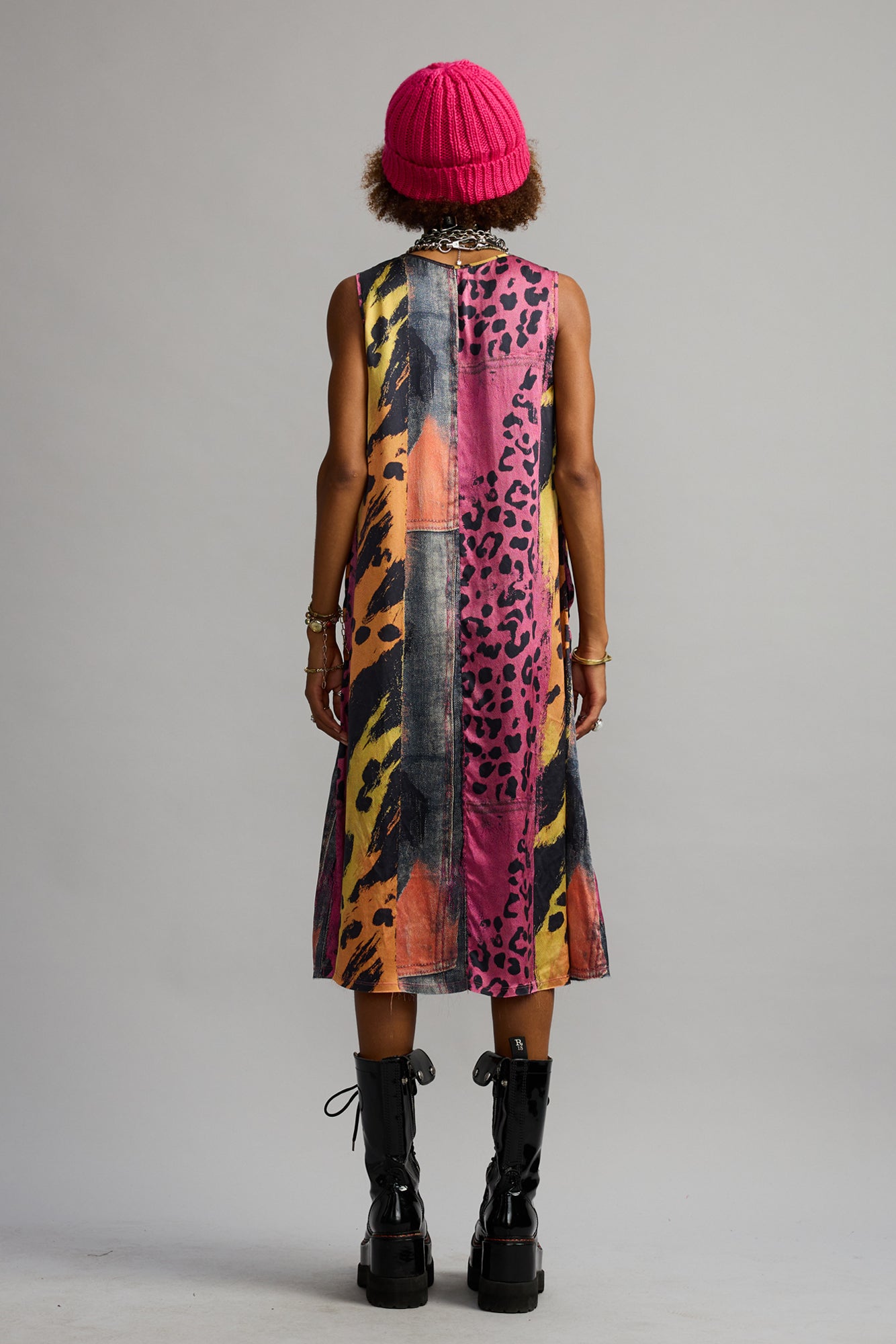 Sleeveless Midi - Pink And Orange Multicolor - R13