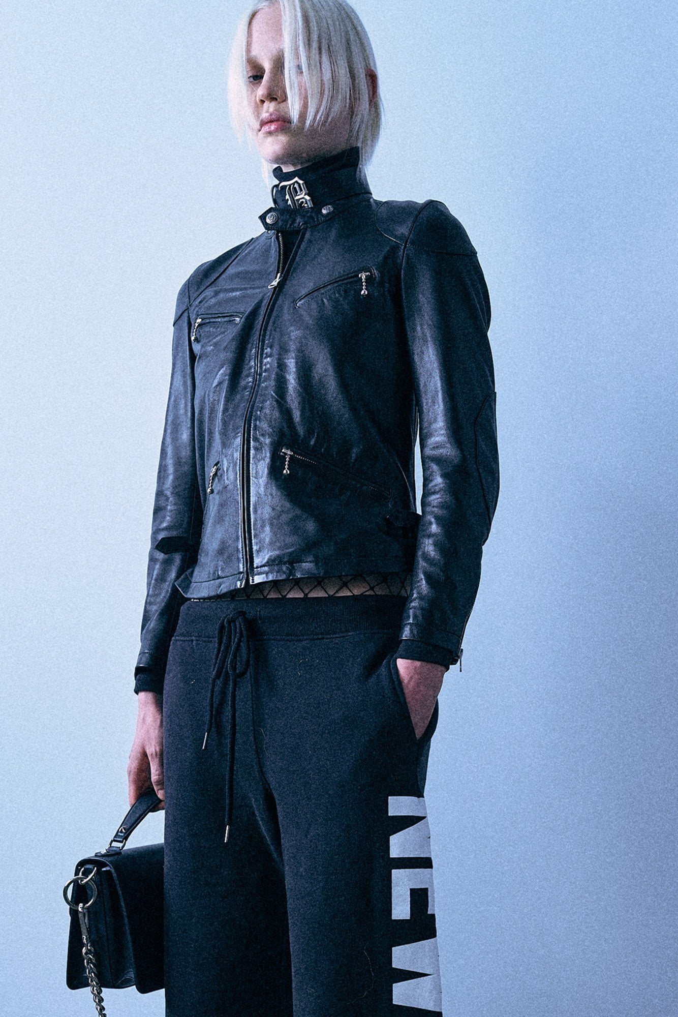 Slim Leather Cafe Racer - Black