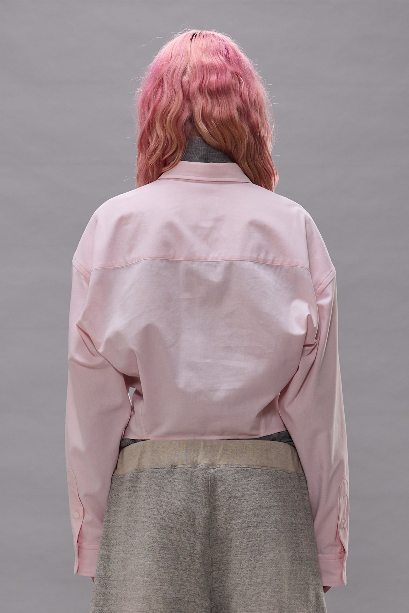 Split Hem Boyfriend Shirt - Light Pink - R13
