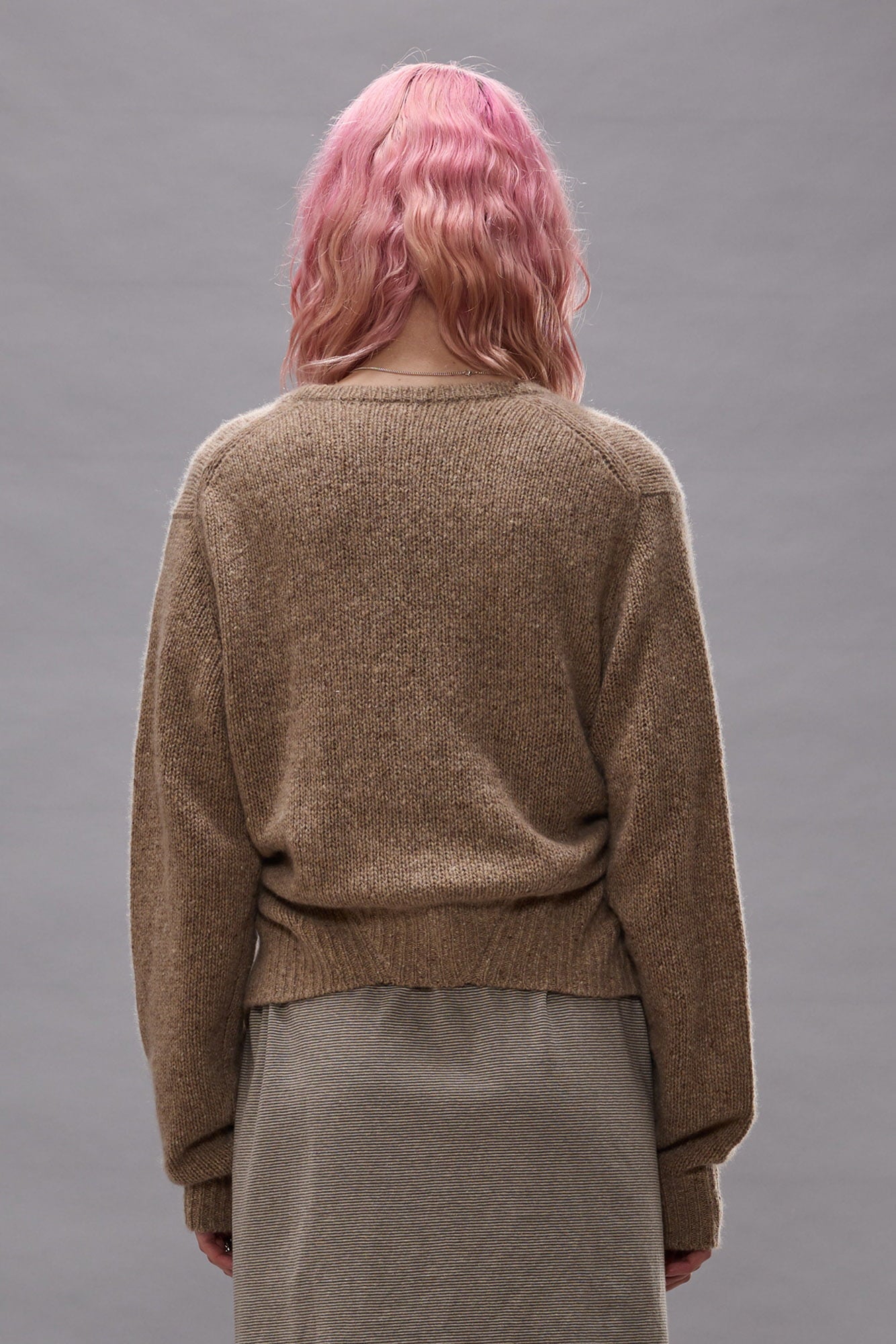 Split Hem Cardigan - Camel Brown - R13