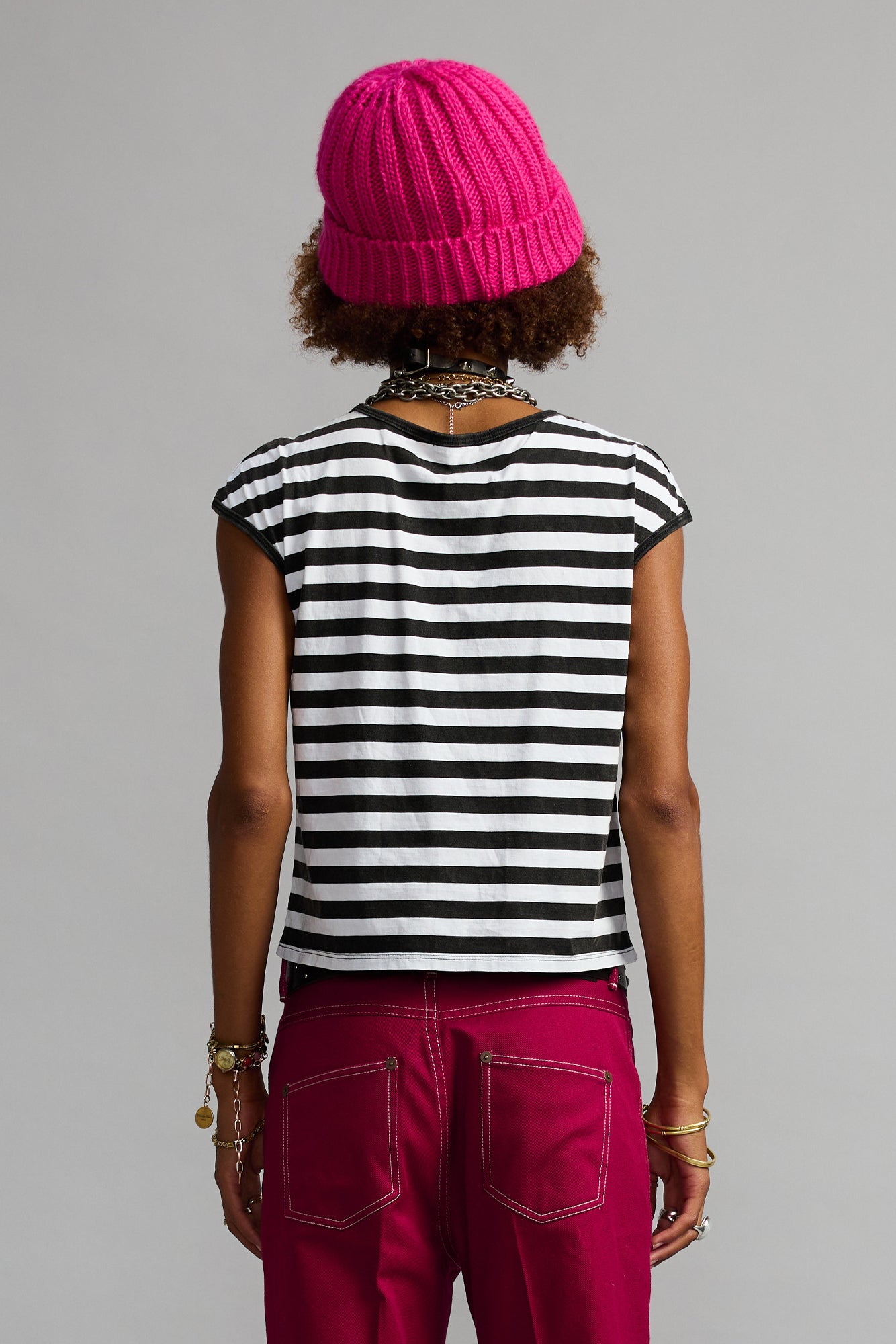 Striped Baby T - Black And White Wide Stripe - R13