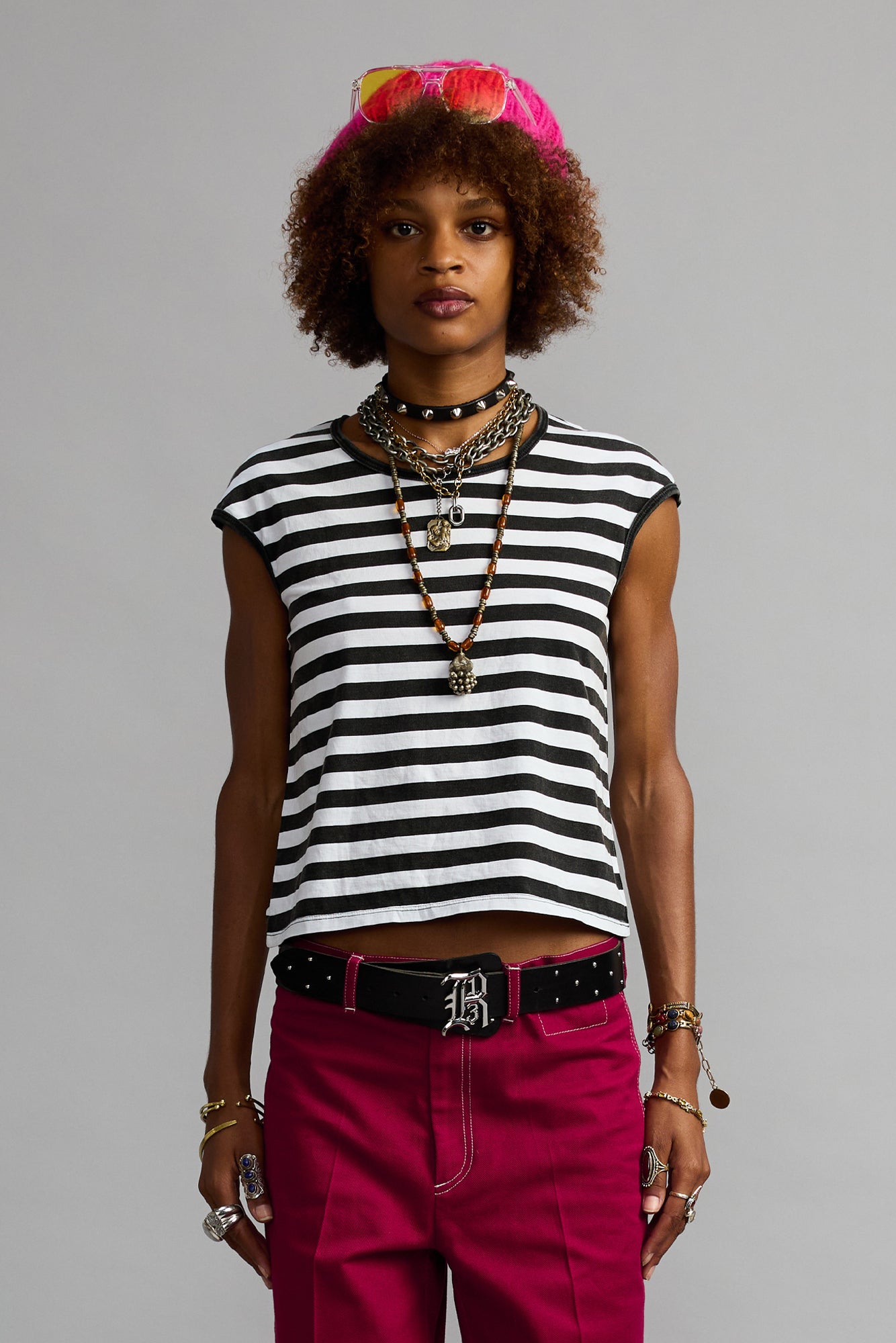 Striped Baby T - Black And White Wide Stripe - R13