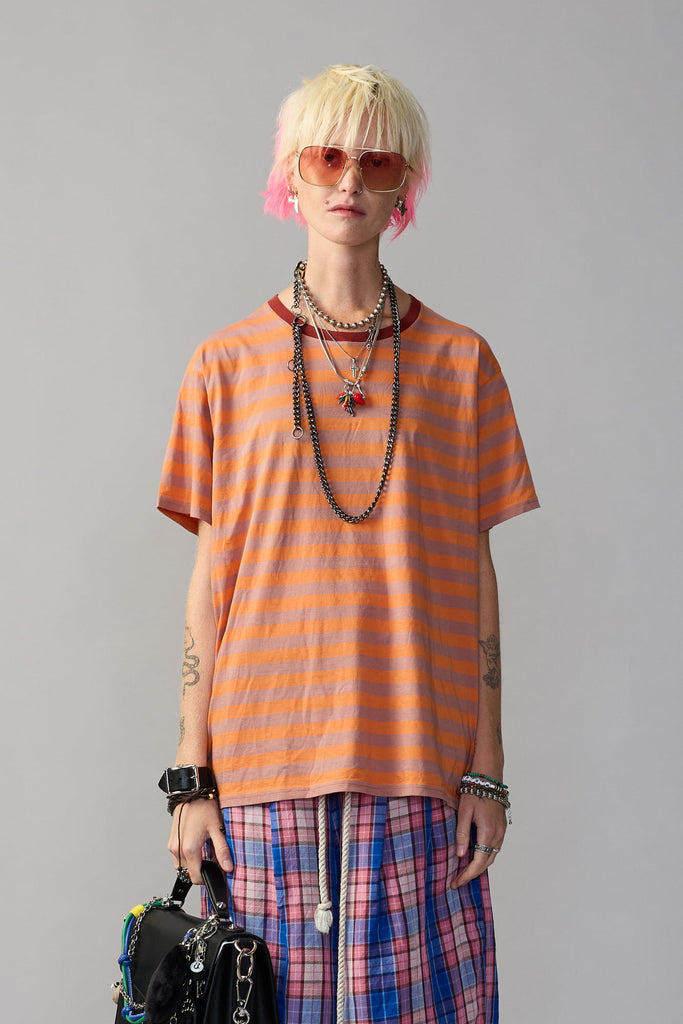 Striped Boy T - Orange Multi Stripe
