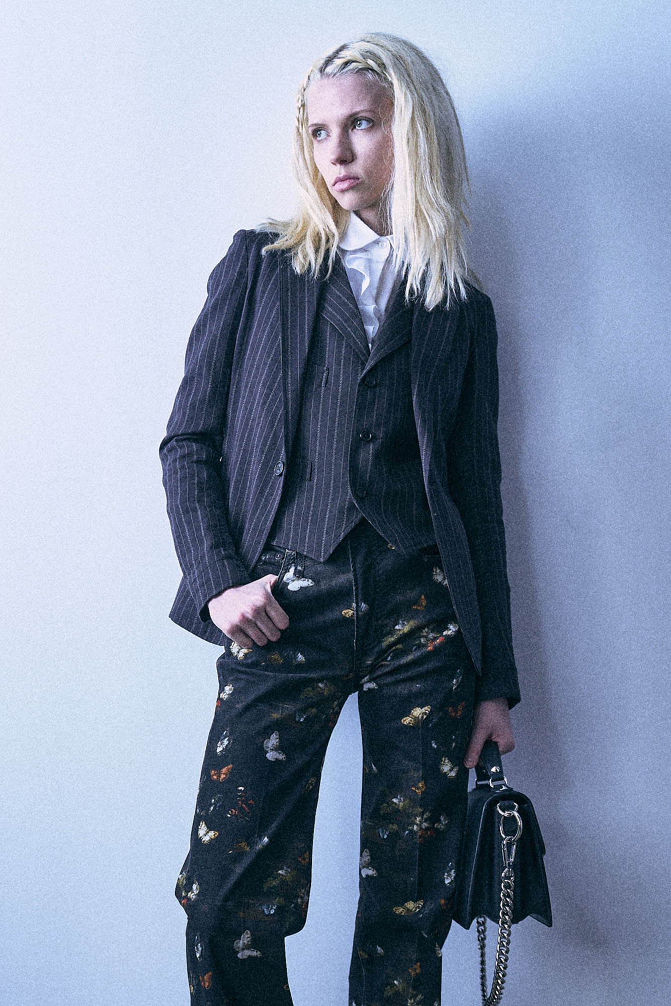 Super Shrunken Blazer - Black Multi Stripe