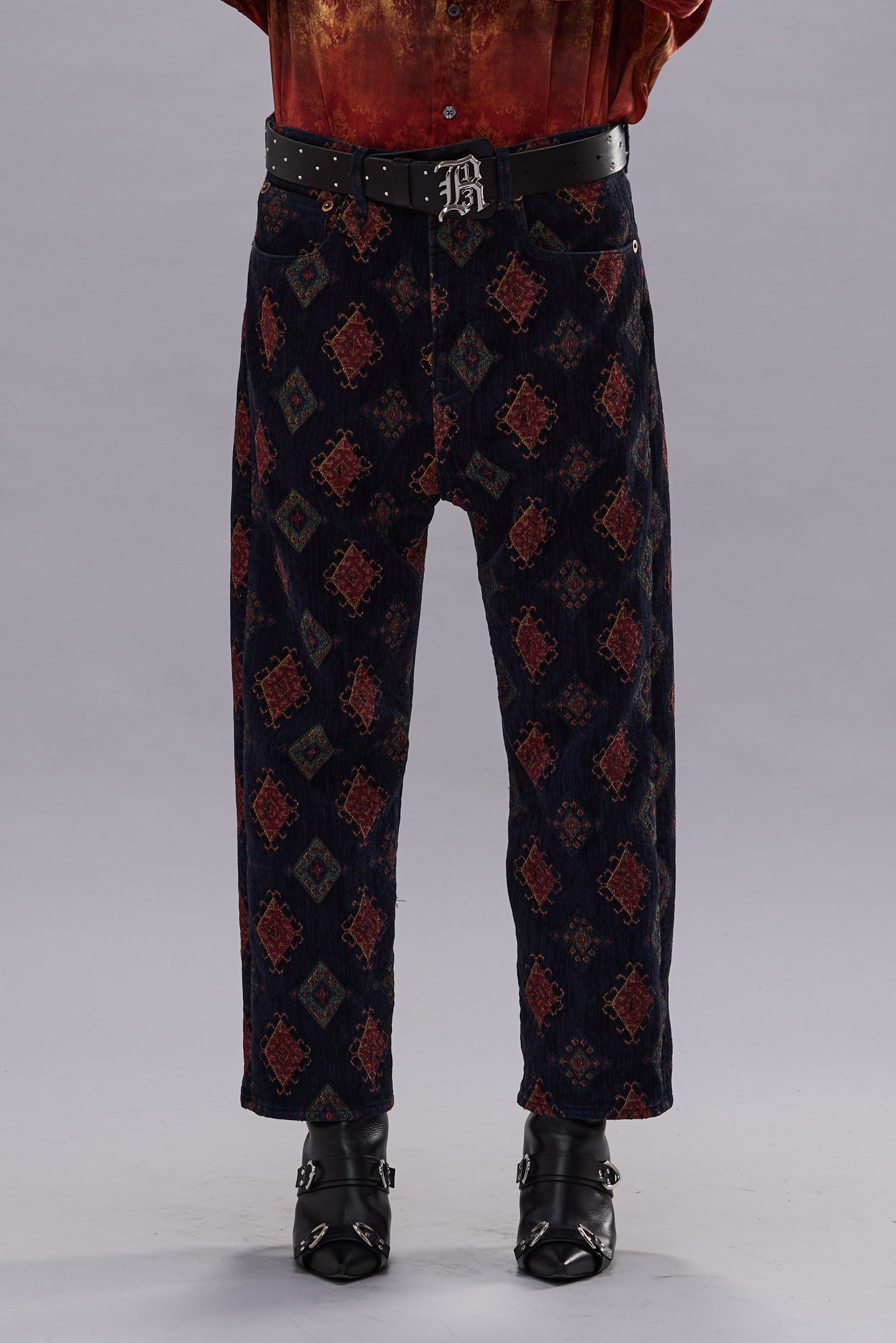 TAILORED DROP - NAVY BLUE JACQUARD - R13