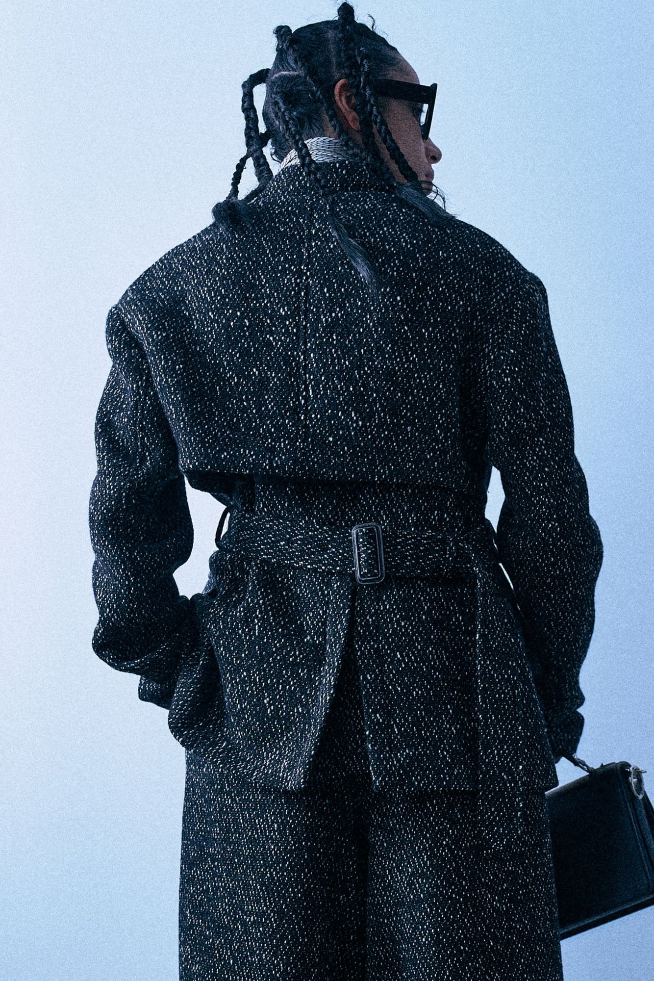 Trench Vent Blazer - Marled Black