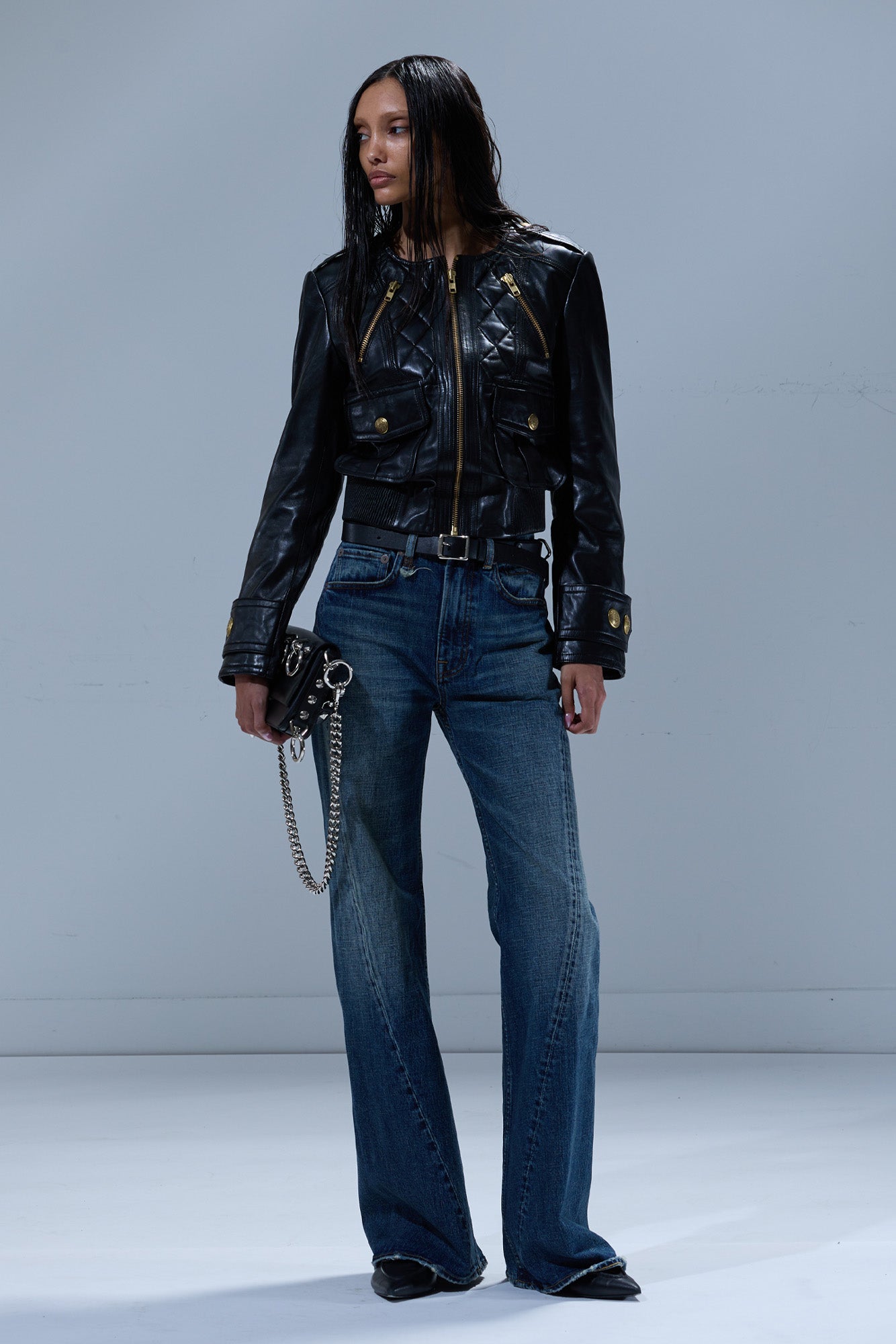 TWISTED SEAM FLARE JEAN - MELVIN BLUE STRETCH