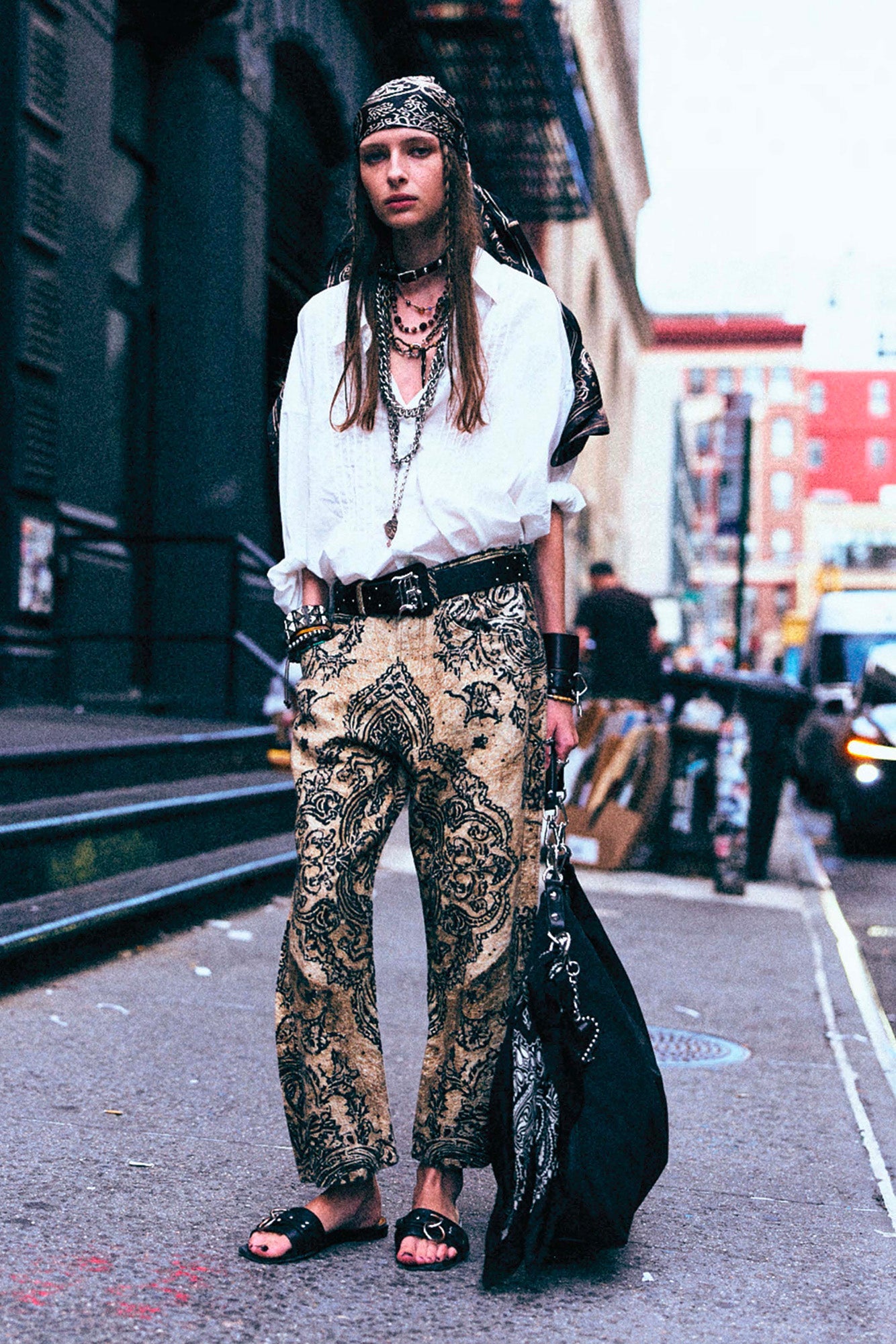 X-BOYFRIEND 5-POCKET PANT - KHAKI BANDANA - R13