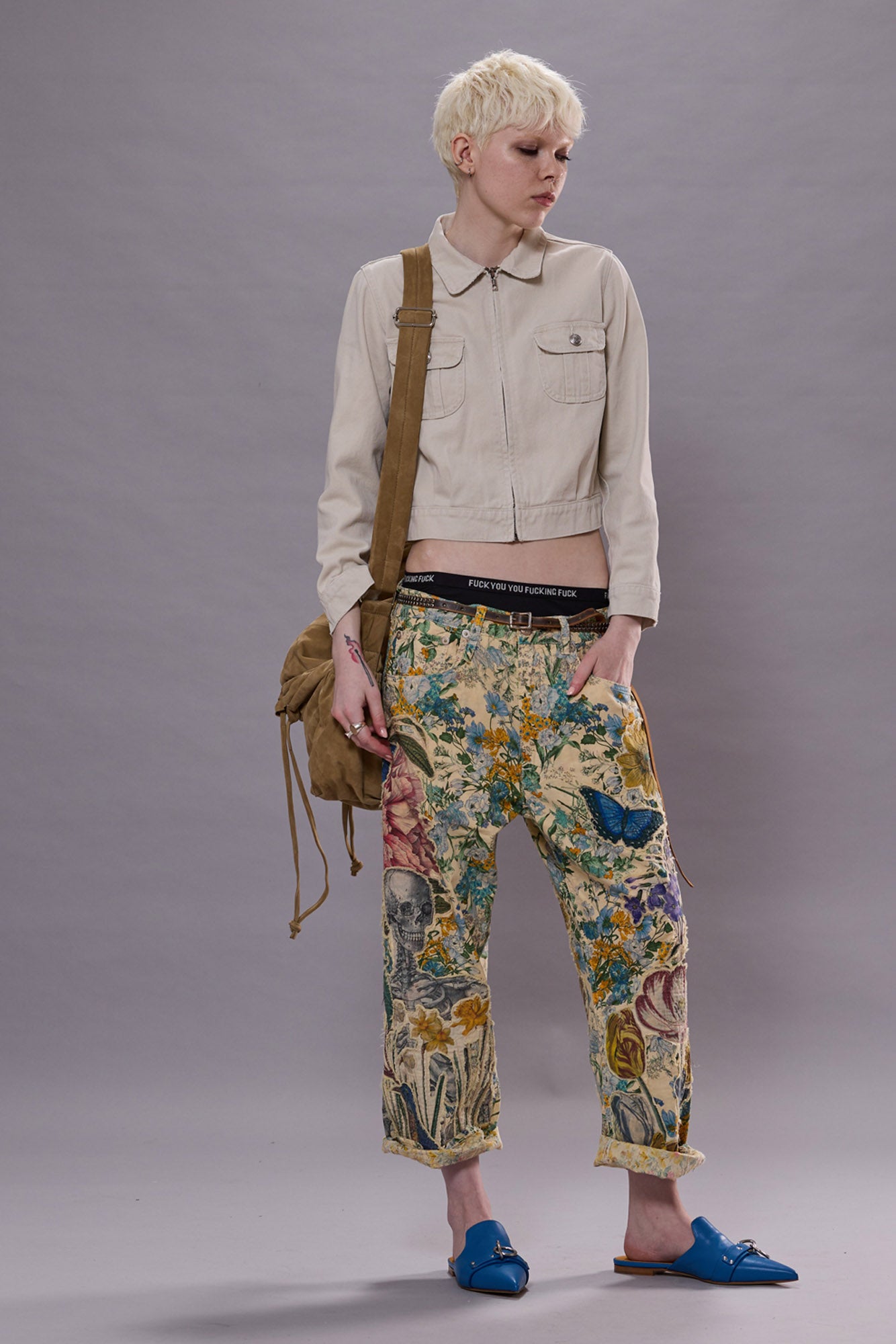 X-BOYFRIEND - APPLIQUE ECRU FLORAL - R13