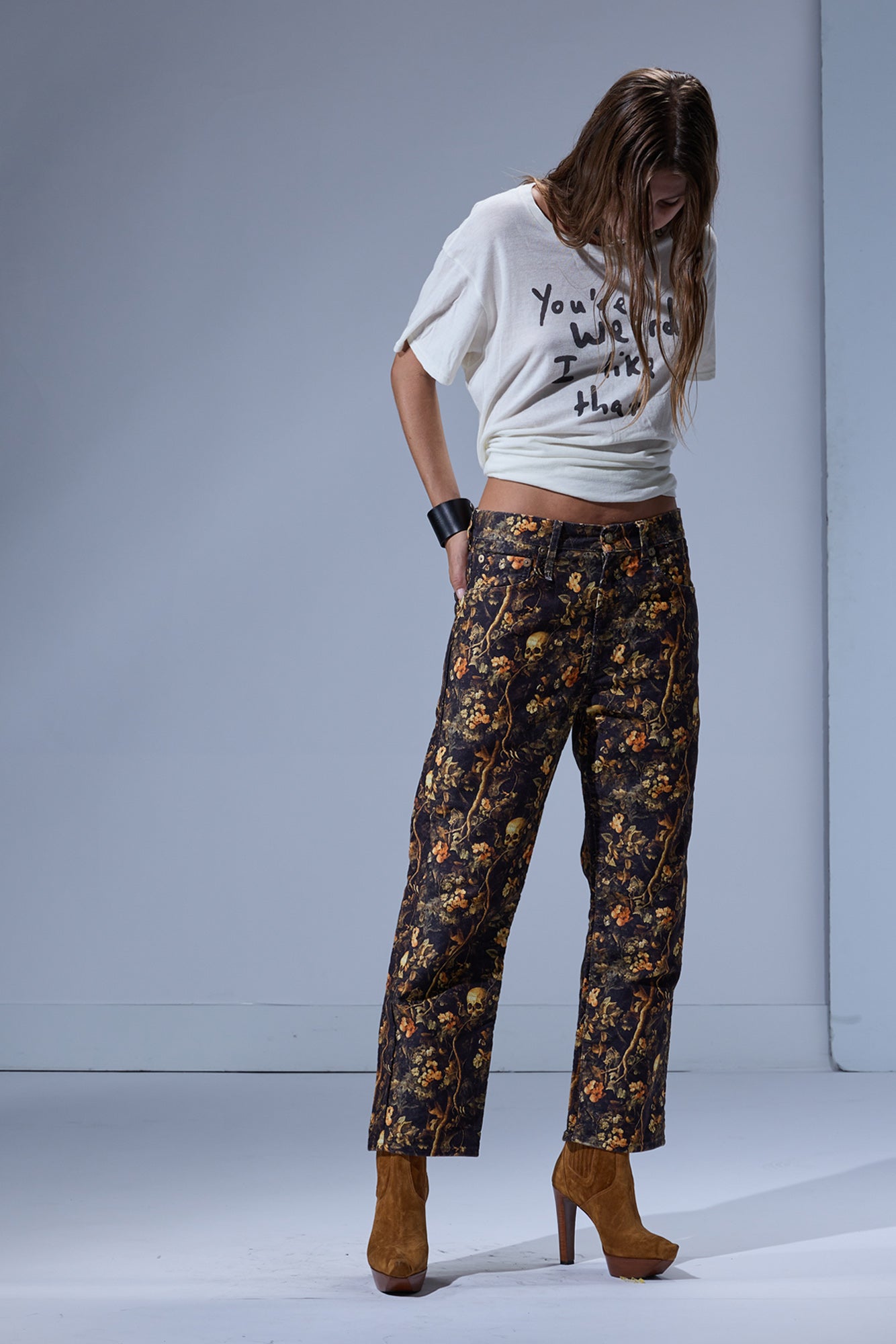 X-BOYFRIEND JEAN - SKULL CAMO MOLESKIN BROWN - R13