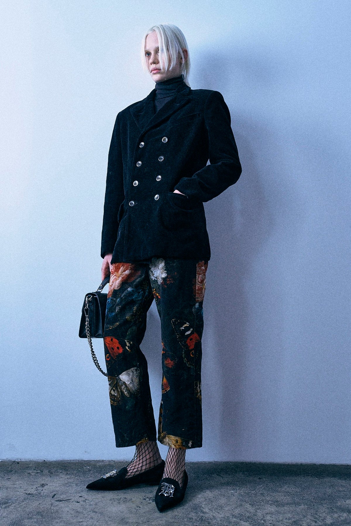 X-Boyfriend Pant - Floral Butterfly On Black - R13