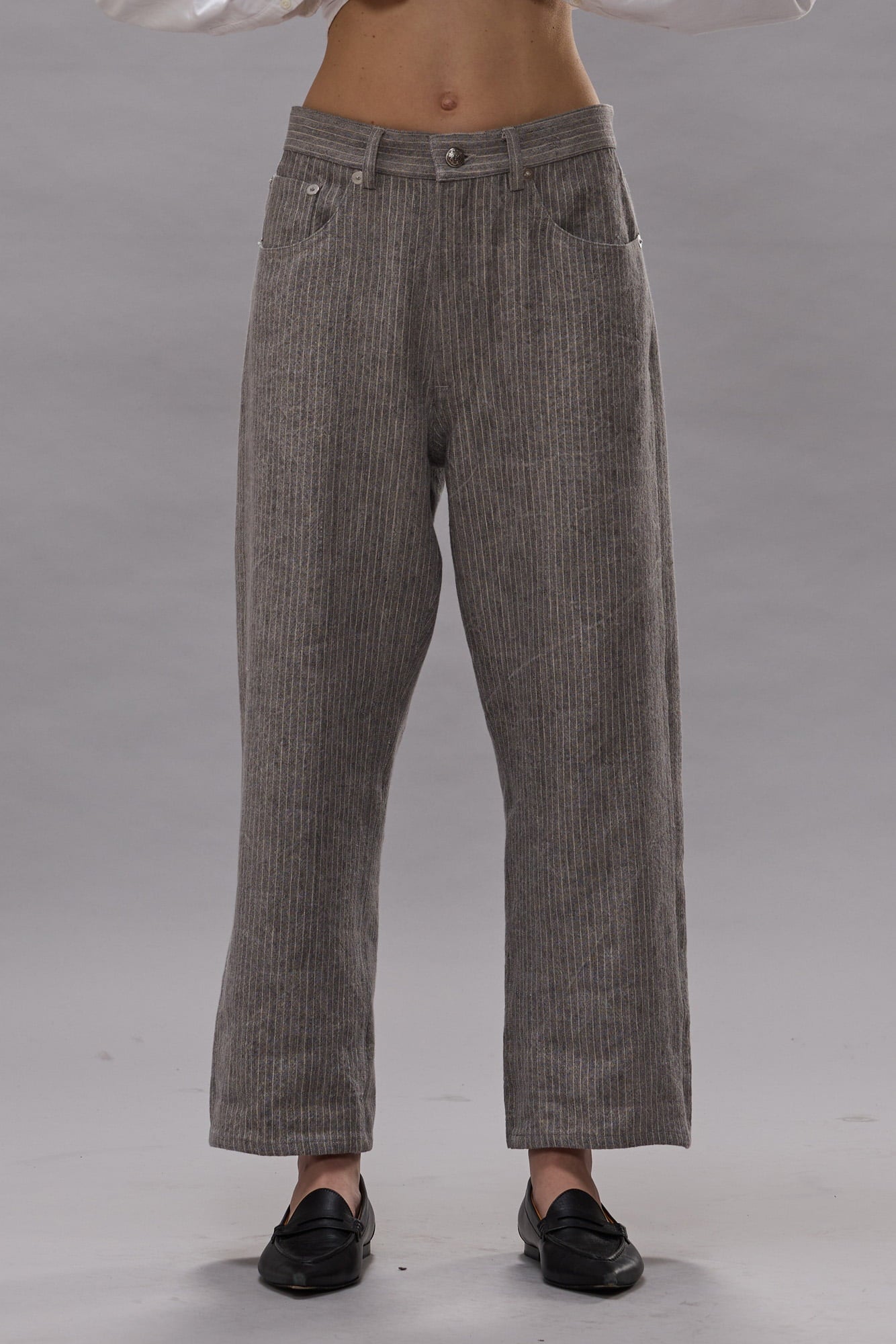 X-Boyfriend Pant - Light Grey Stripe - R13