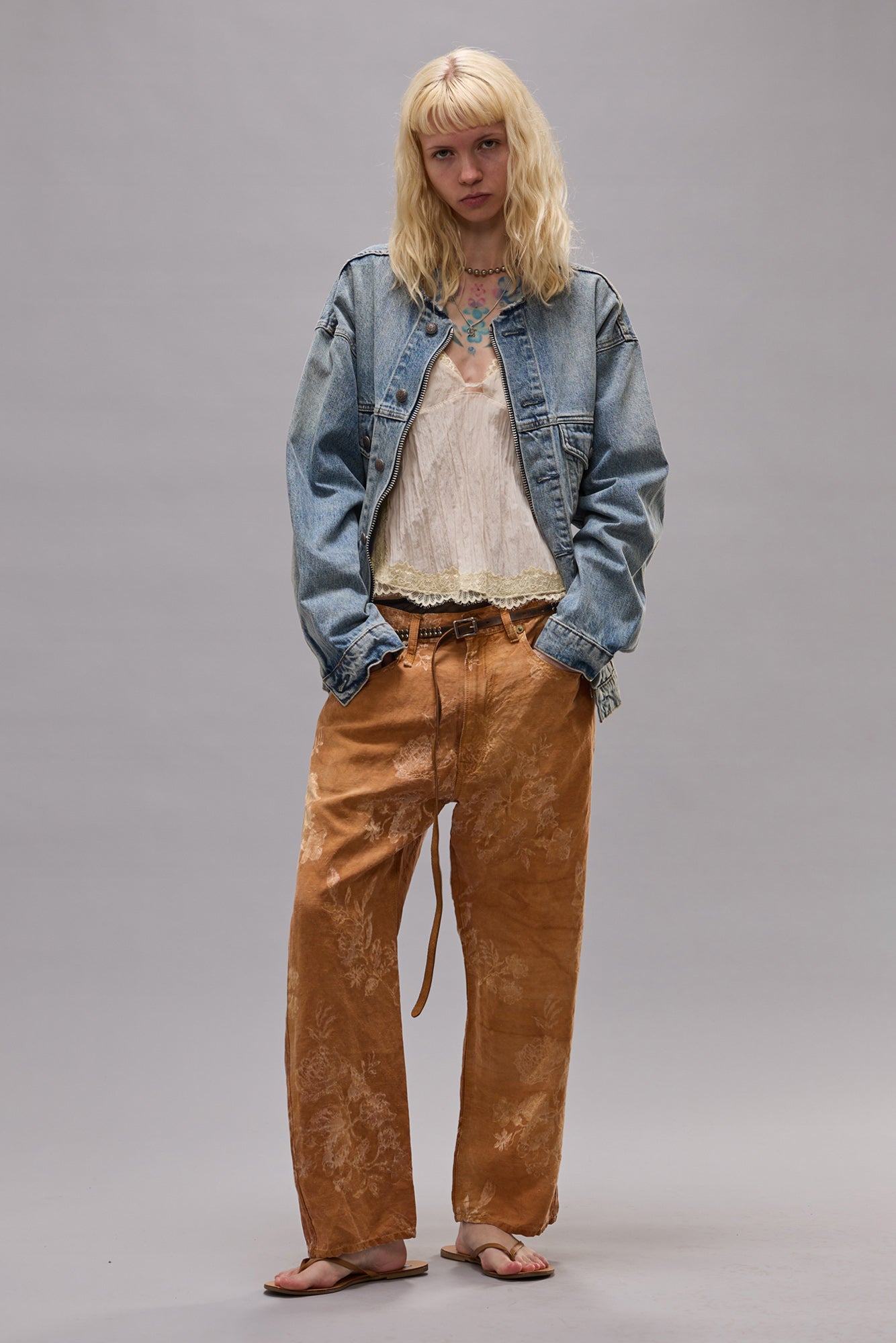 X-BOYFRIEND PANT - ORANGE FLORAL - R13