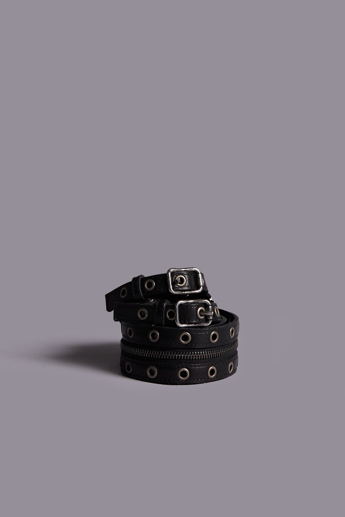ZIPPER BELT - BLACK - R13