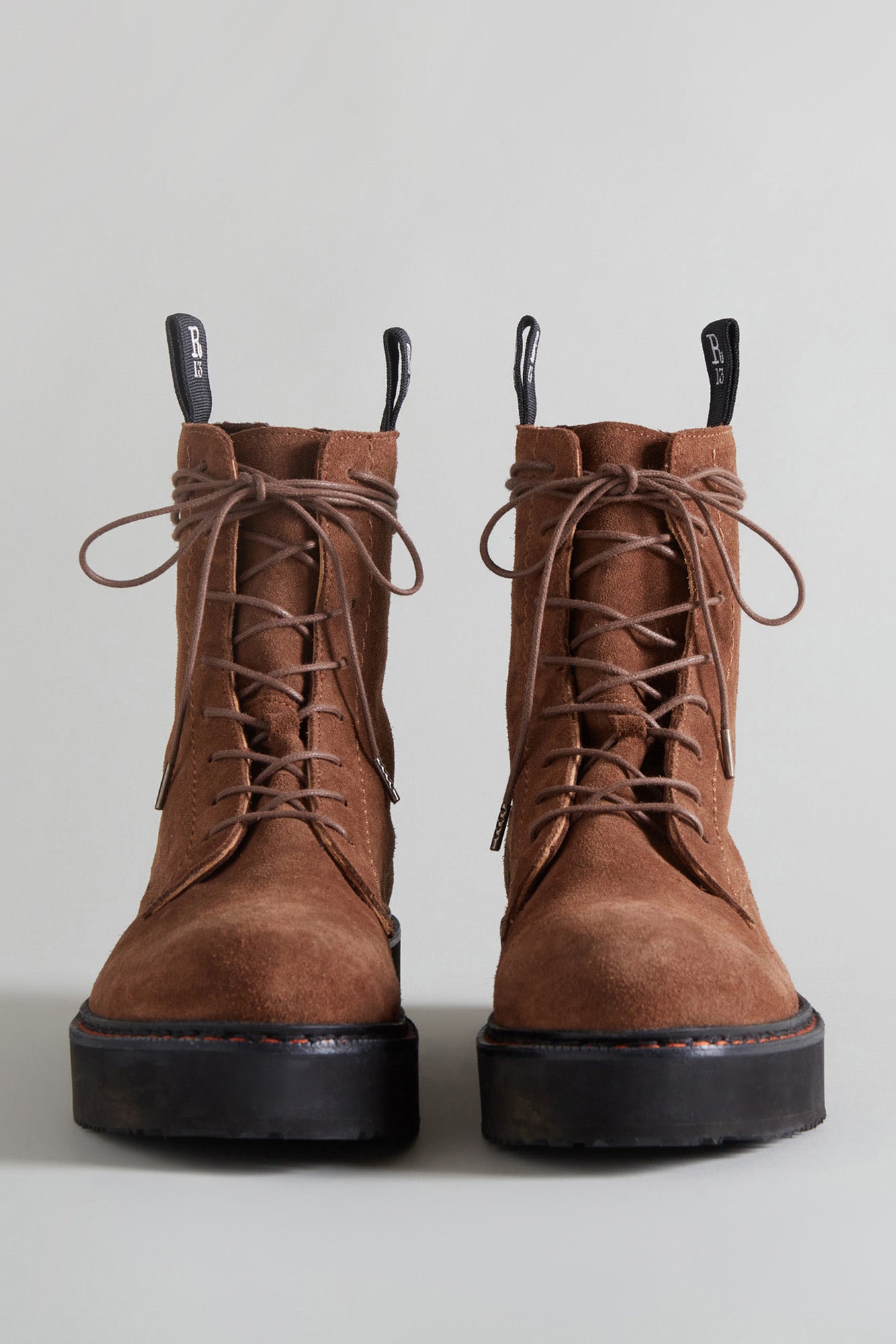 SINGLE STACK BOOT - BROWN SUEDE