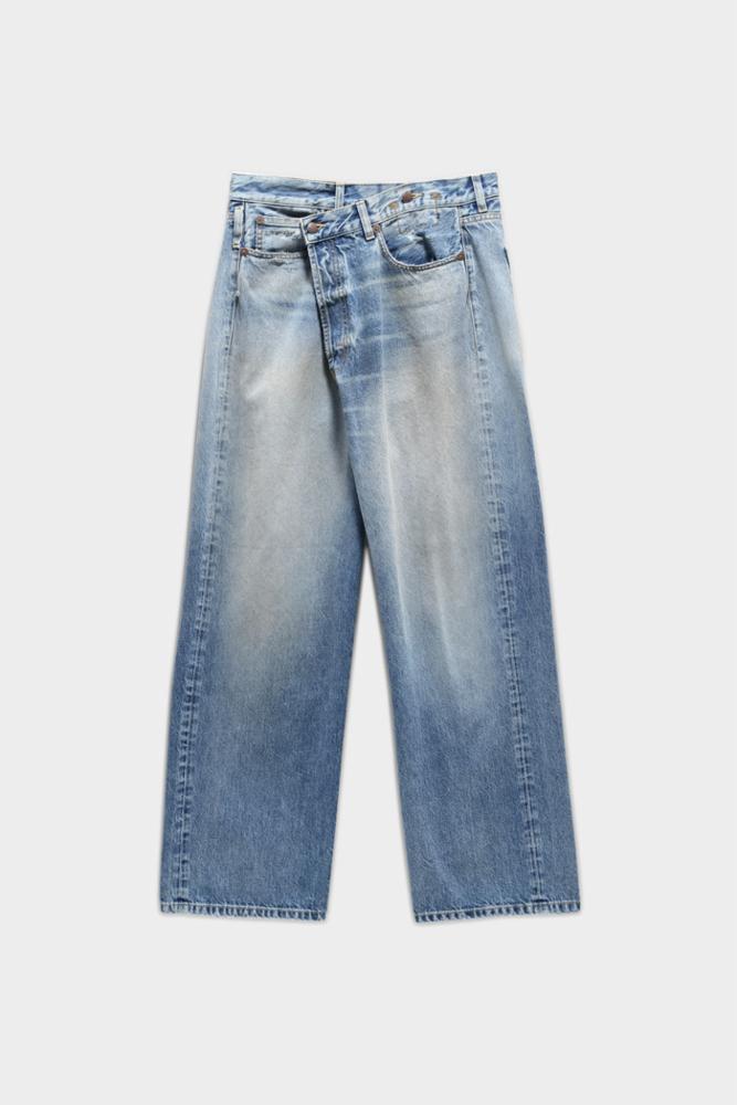 WIDE LEG CROSSOVER JEAN - IRVING BLUE