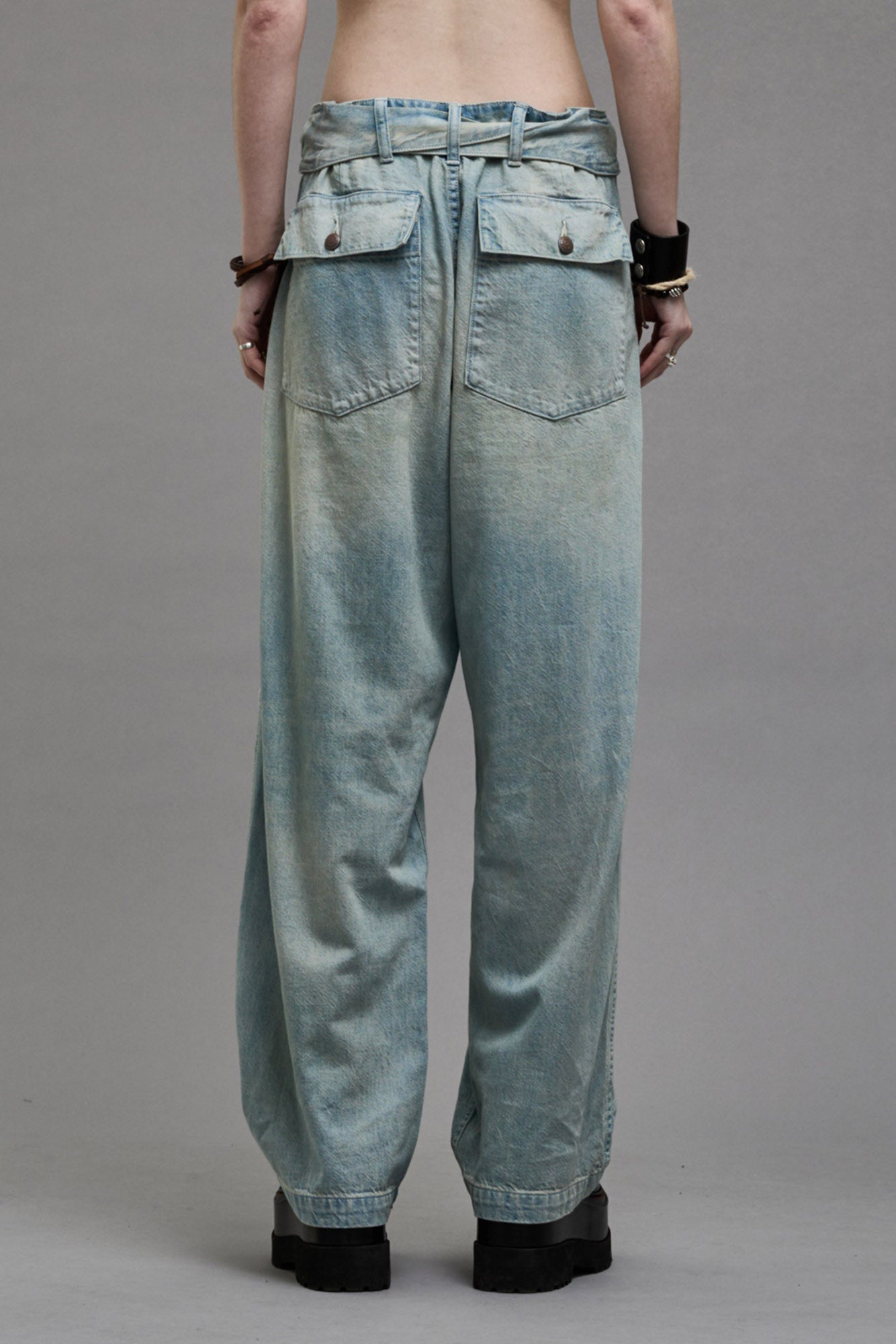BELTED VENTI UTILITY PANT - LENNON BLUE
