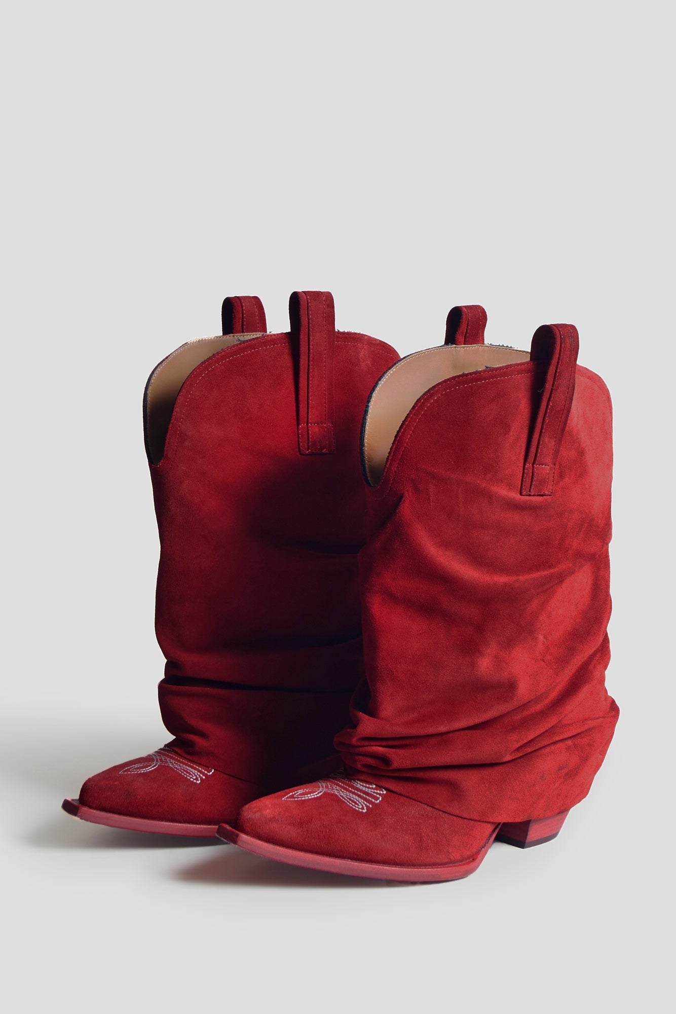 LOW RIDER COWBOY BOOT - RED SUEDE