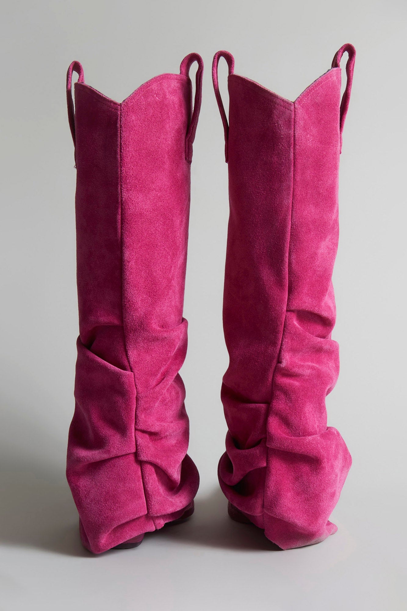 MID COWBOY BOOTS - PINK SUEDE