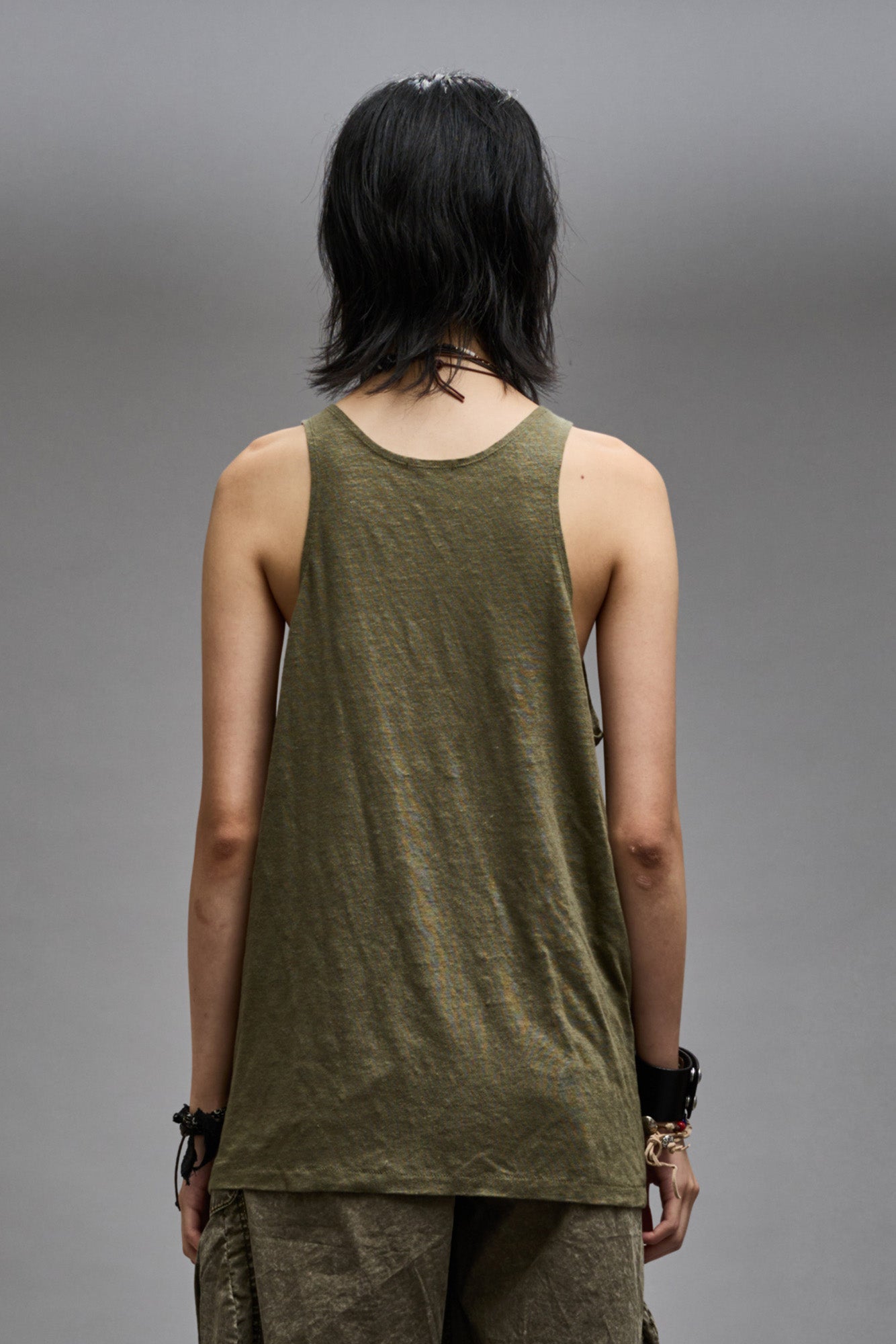 NEW YORK RELAXED TANK - OLIVE