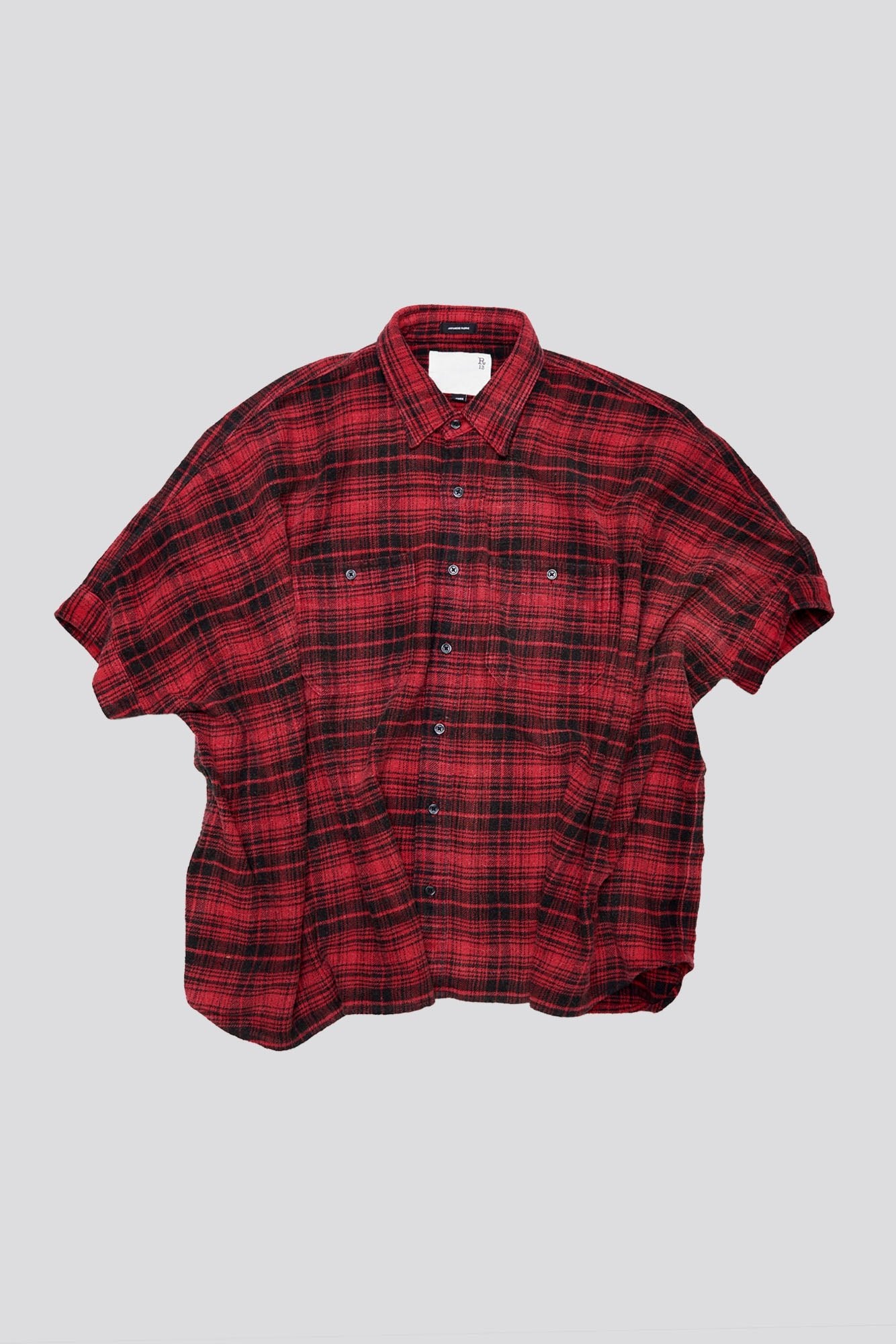 OVERSIZED RELAXED SHIRT - RED AND BLACK