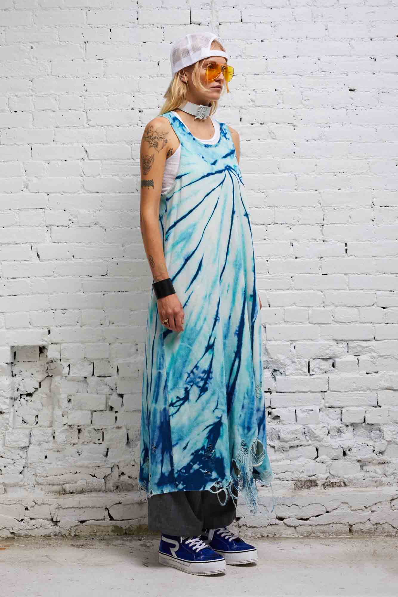 R13 Destroyed Knit Tank Dress