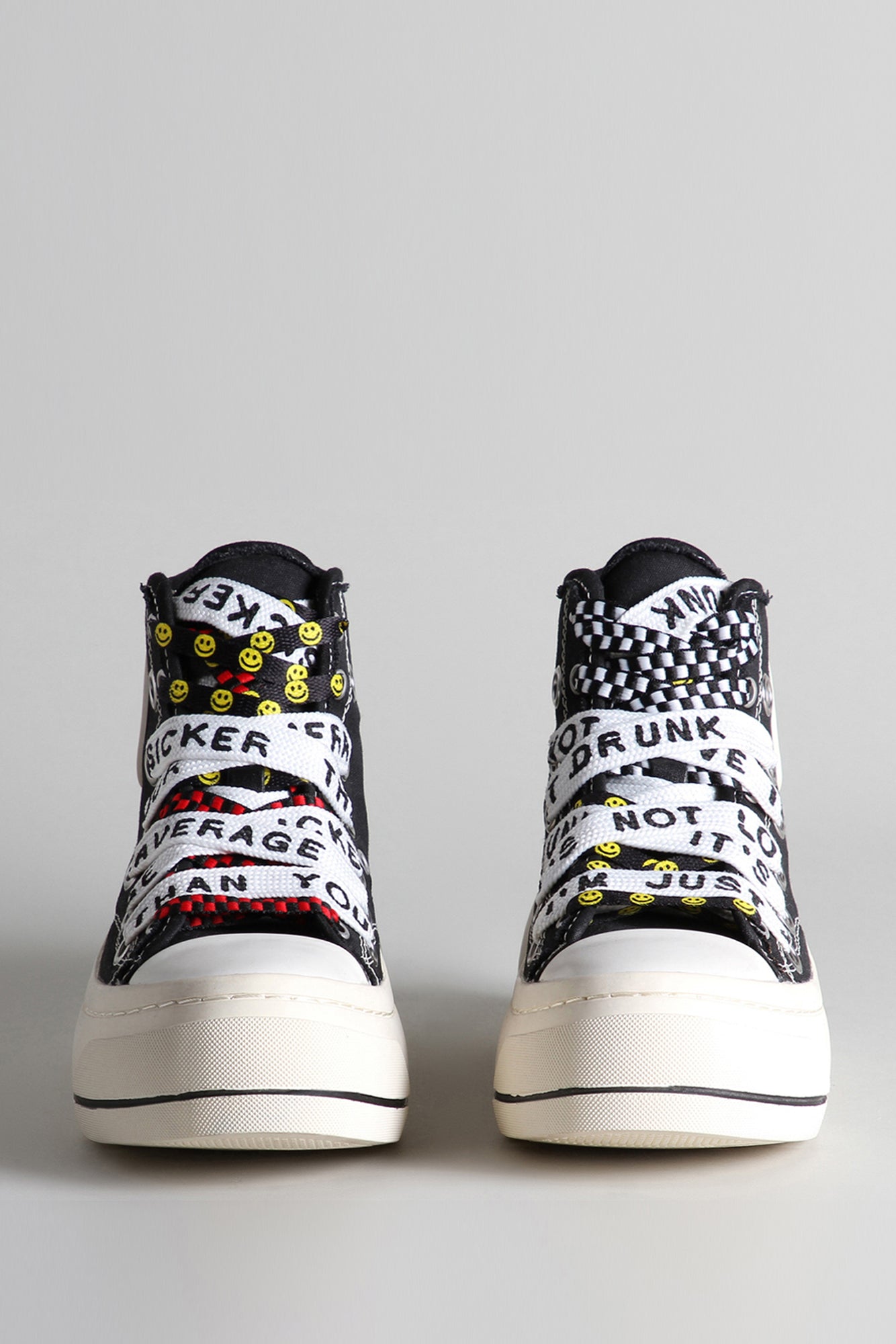 Double Grommet Kurt High Top Sneaker - Black - R13
