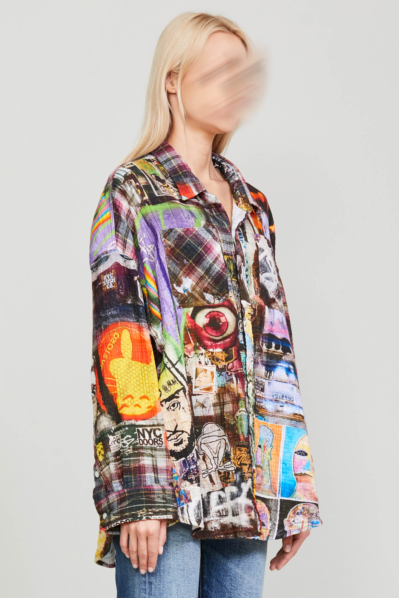 Drop Neck Workshirt - Graffiti Plaid - R13