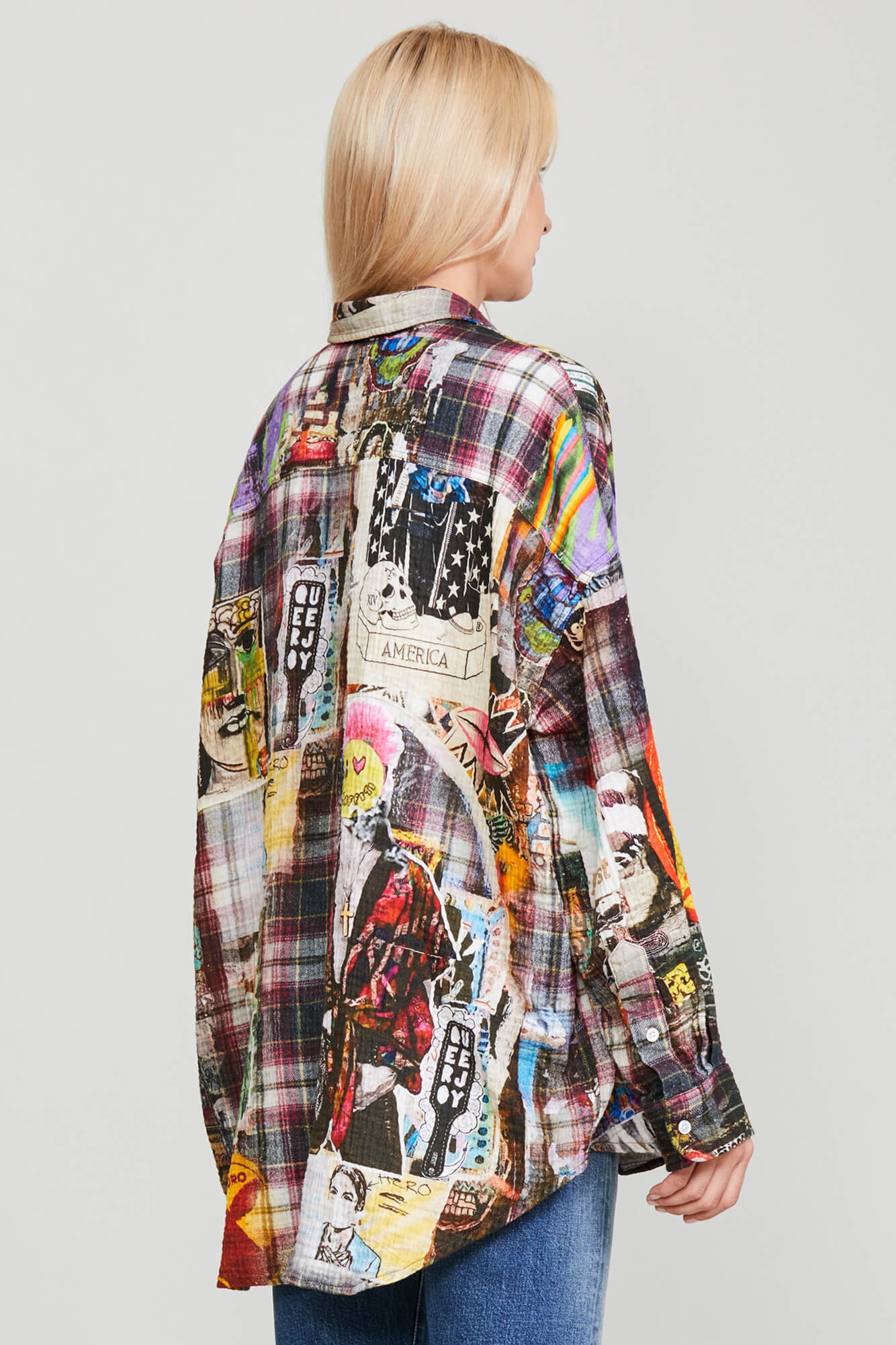 Drop Neck Workshirt - Graffiti Plaid - R13