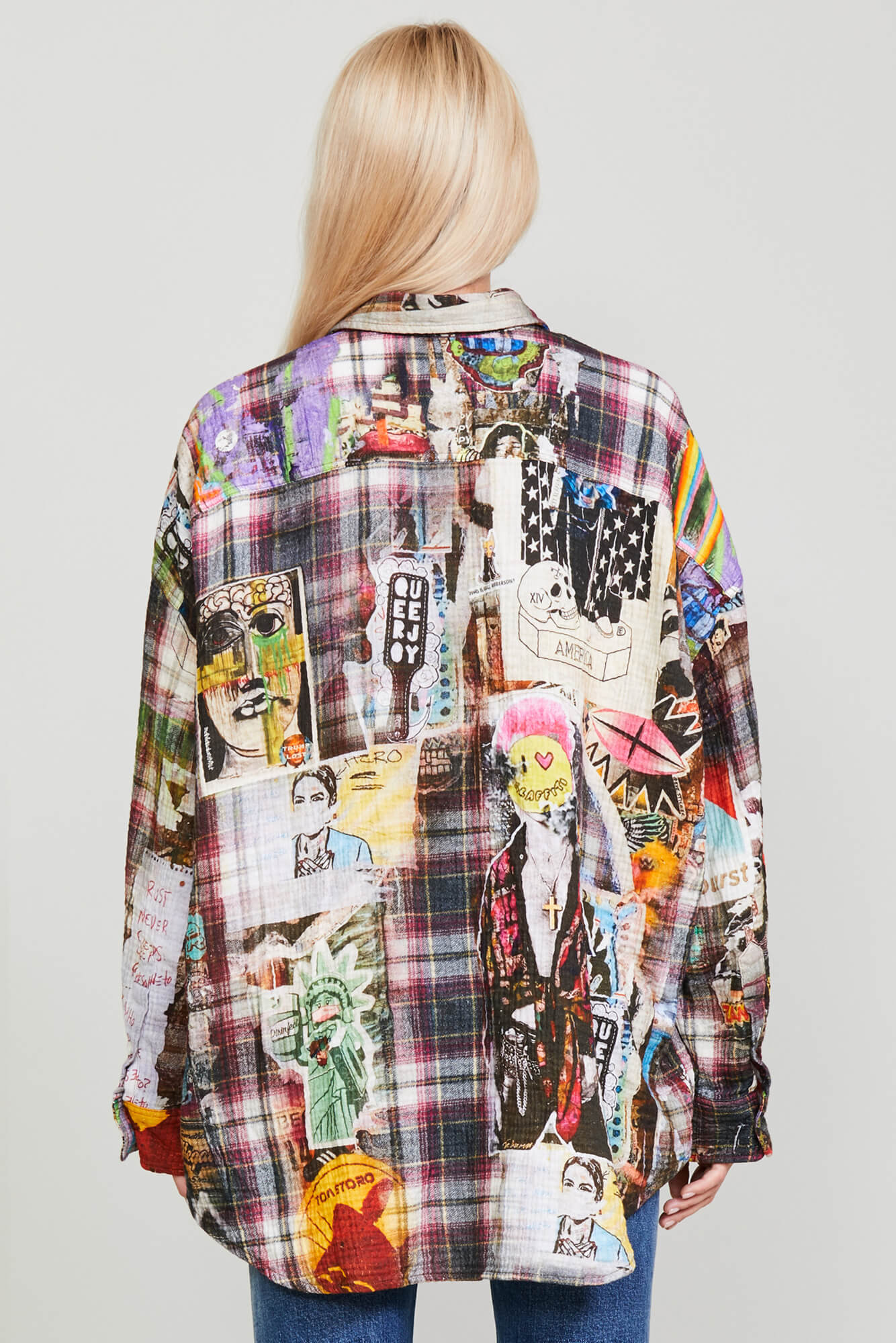Drop Neck Workshirt - Graffiti Plaid - R13
