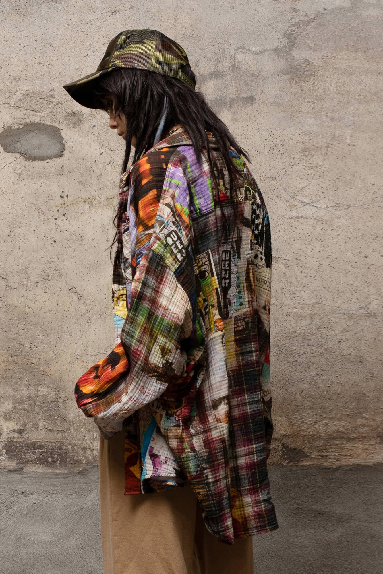 Drop Neck Workshirt - Graffiti Plaid - R13