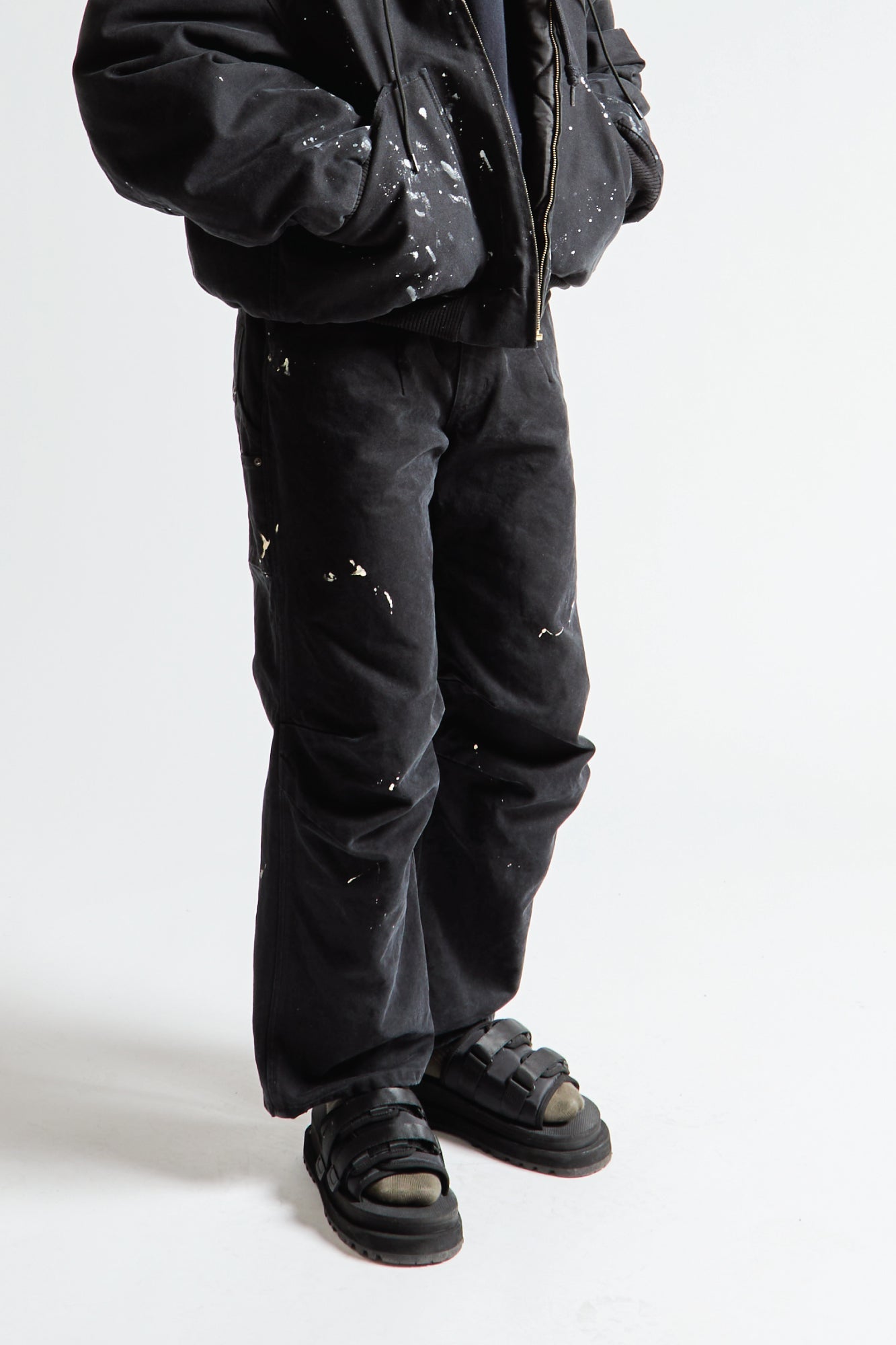 Glen Carpenter Pants - Shadow Black