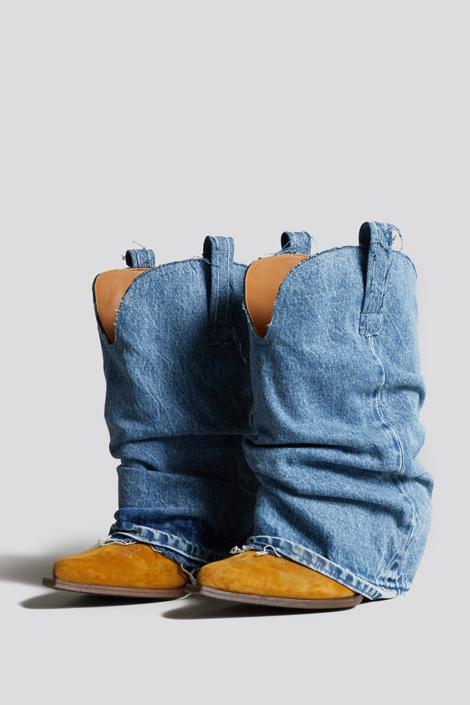 LOW RIDER COWBOY BOOT - DENIM SLEEVE