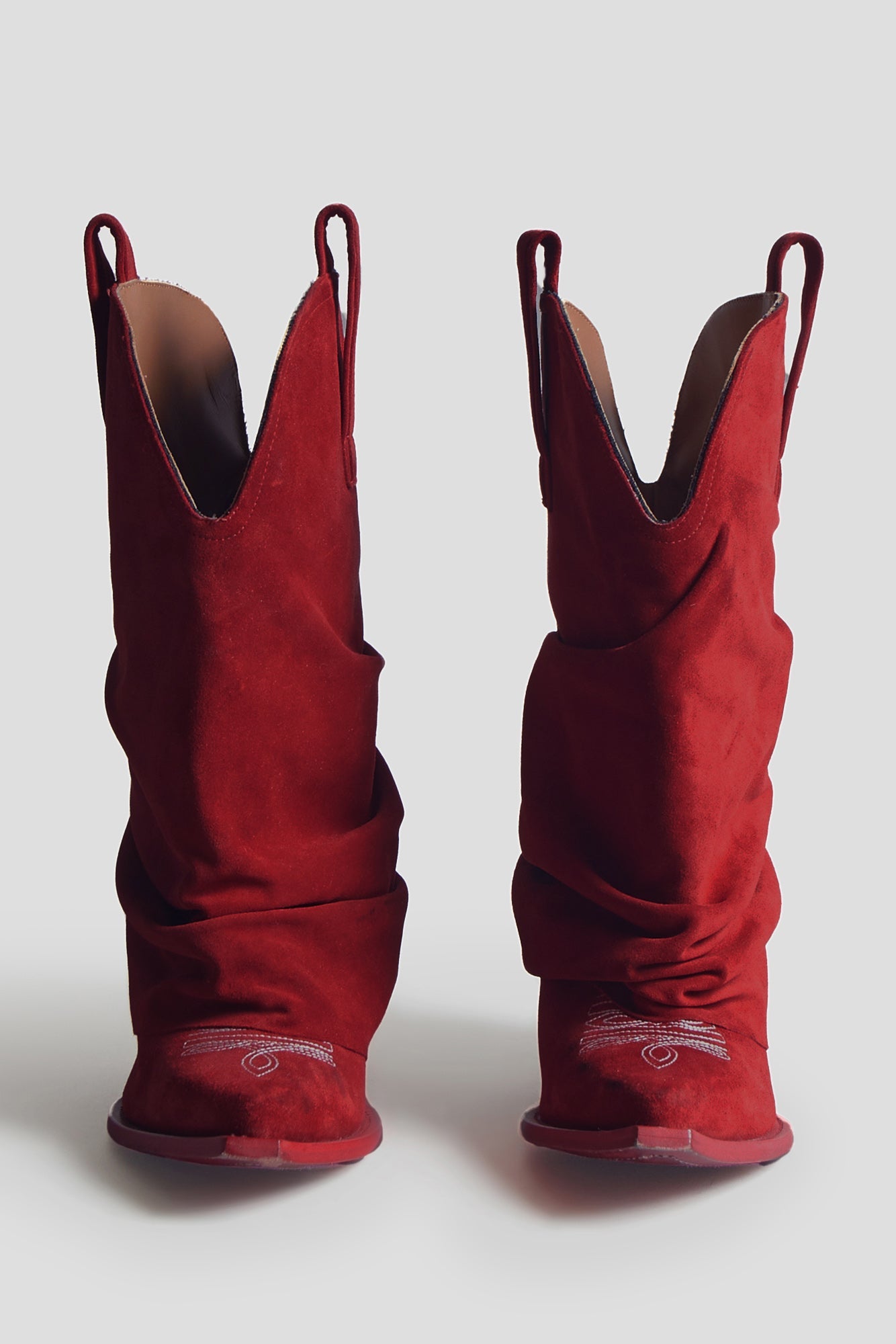 LOW RIDER COWBOY BOOT - RED SUEDE – R13