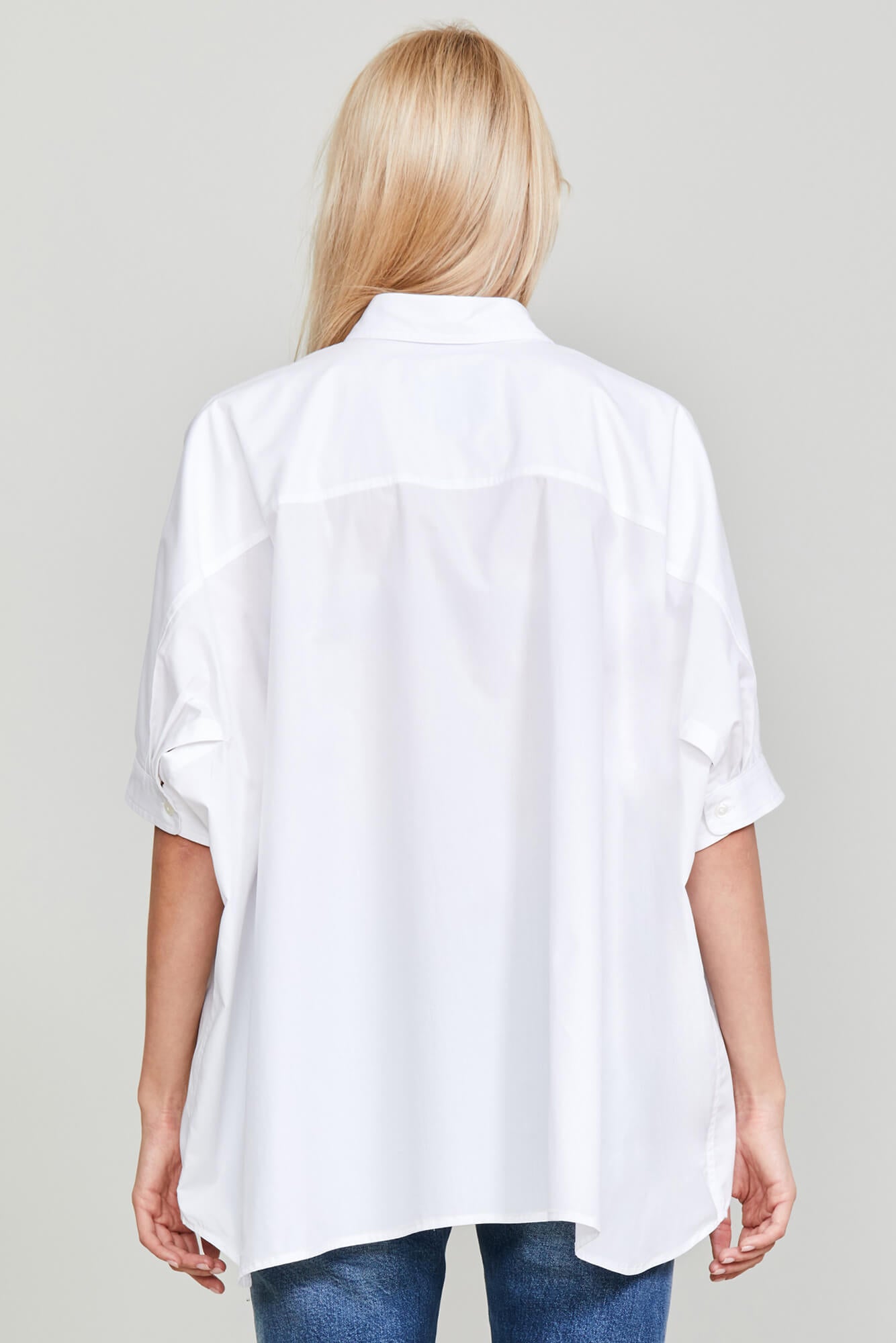 Oversized Boxy Button Up - White - R13