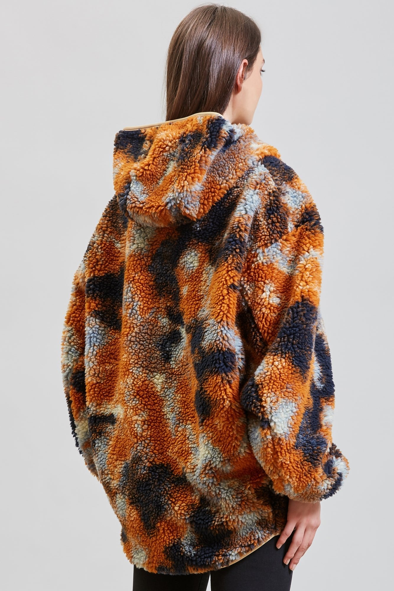 Oversized Fleece Hoodie - Rust Camo - R13