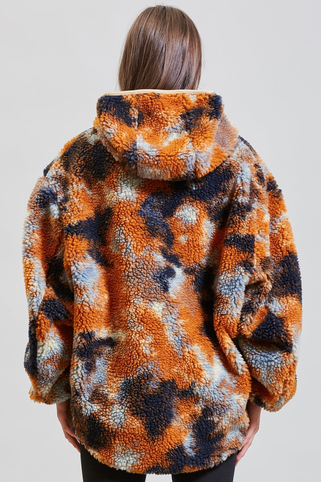 Oversized Fleece Hoodie - Rust Camo - R13