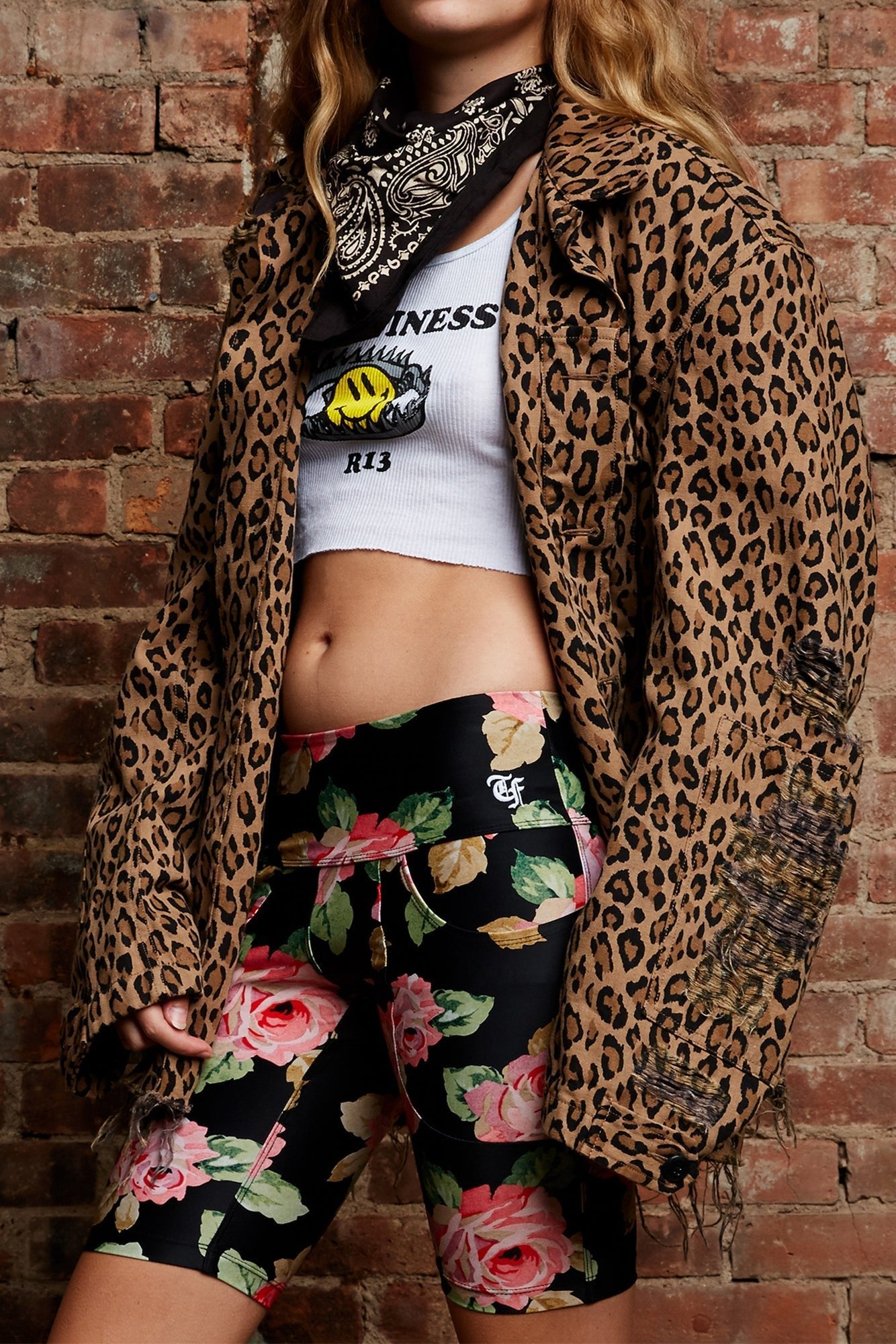 PATCH POCKET BIKER SHORT - ROSE