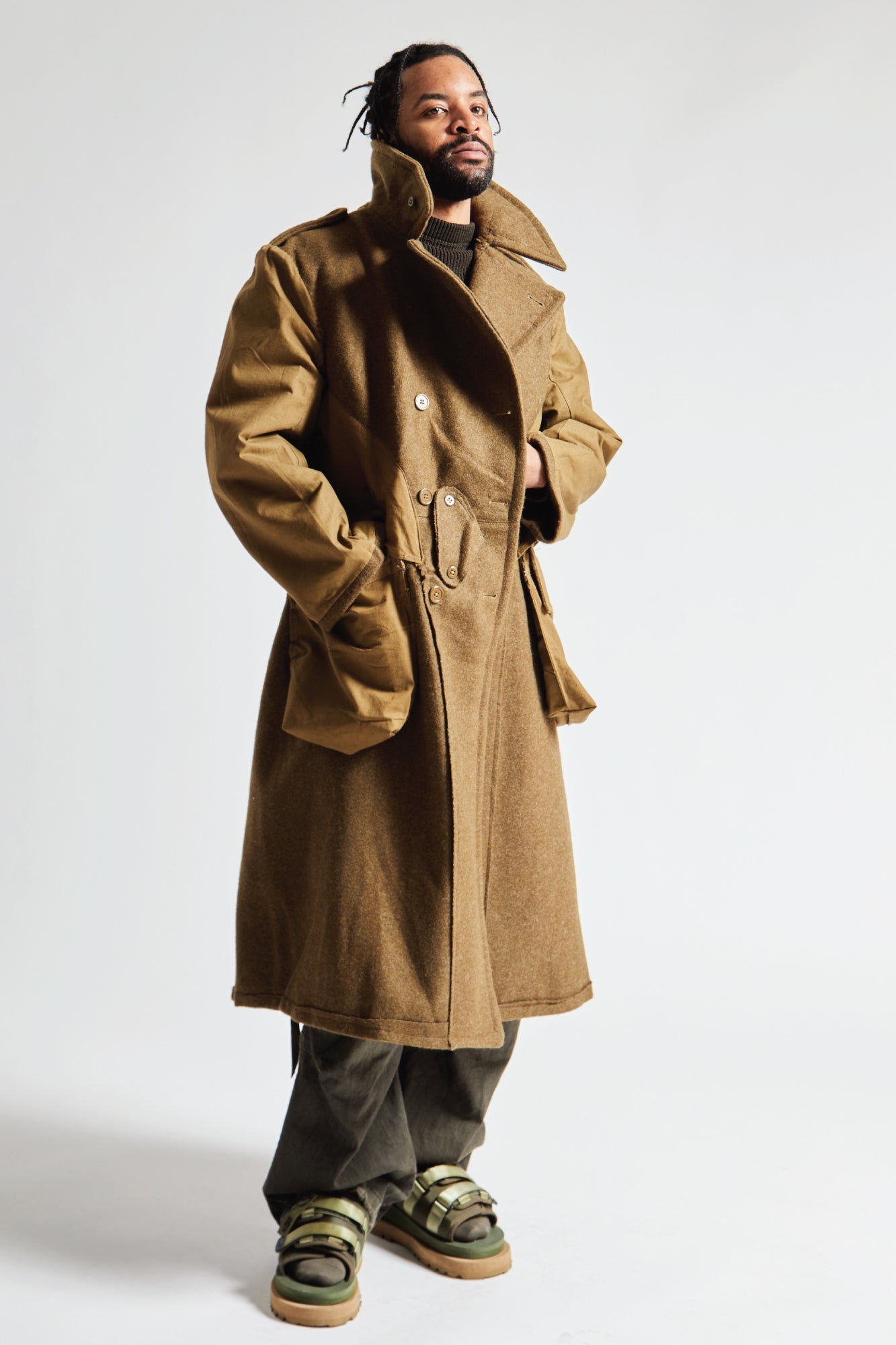 Refurbished Army Overcoat - Olive
