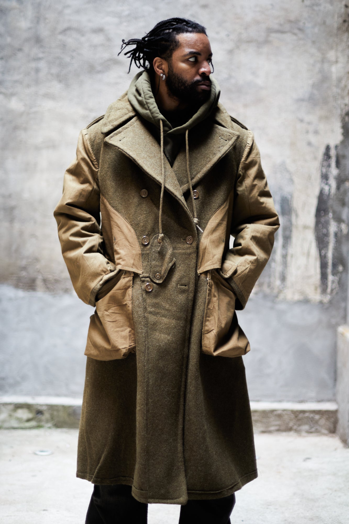 Refurbished Army Overcoat - Olive - R13