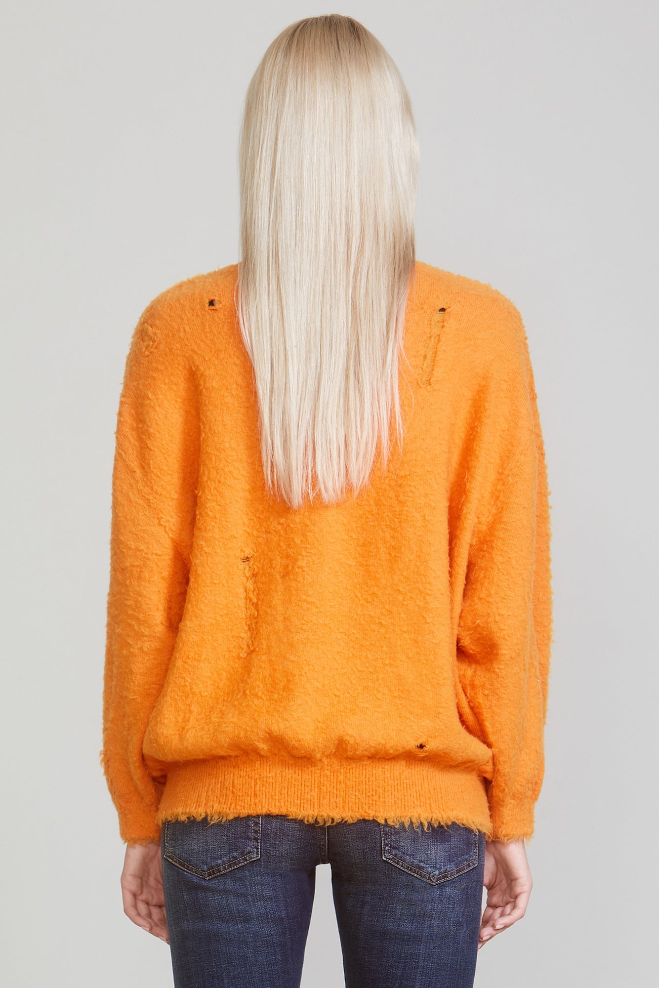 Shaggy Oversized Sweater - Orange - R13