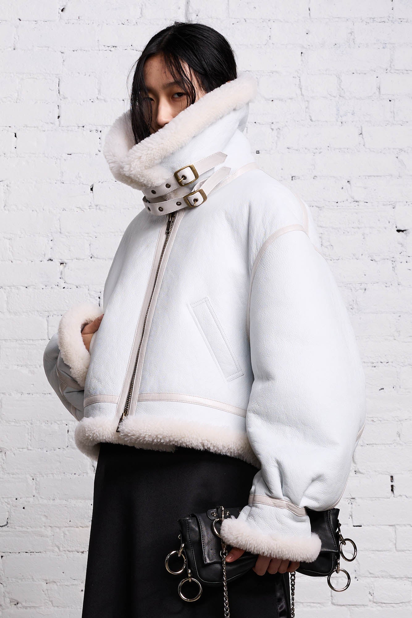 Shearling Aviator - White - R13