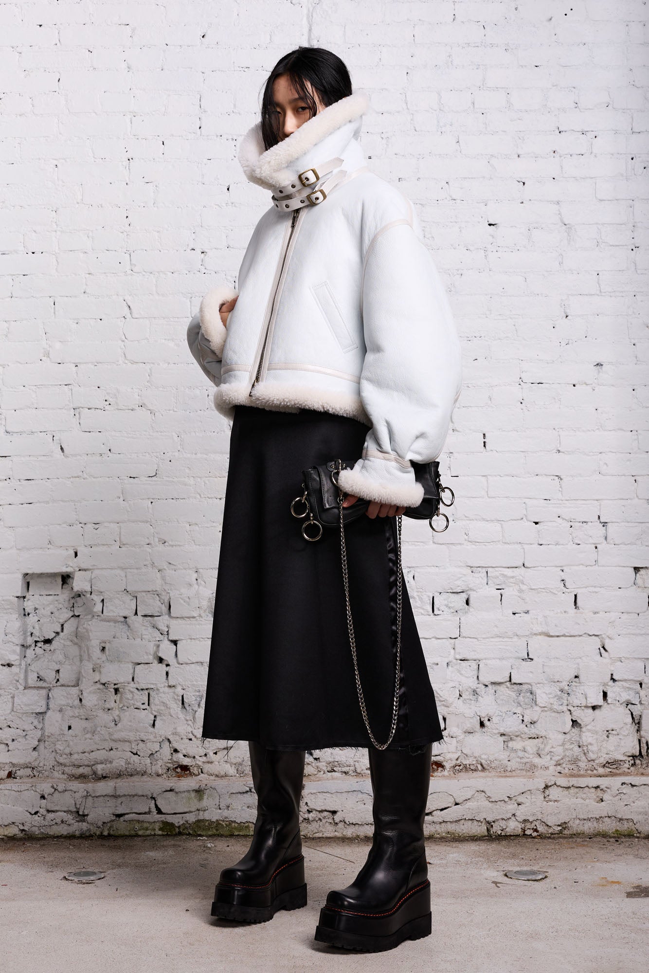 Shearling Aviator - White - R13