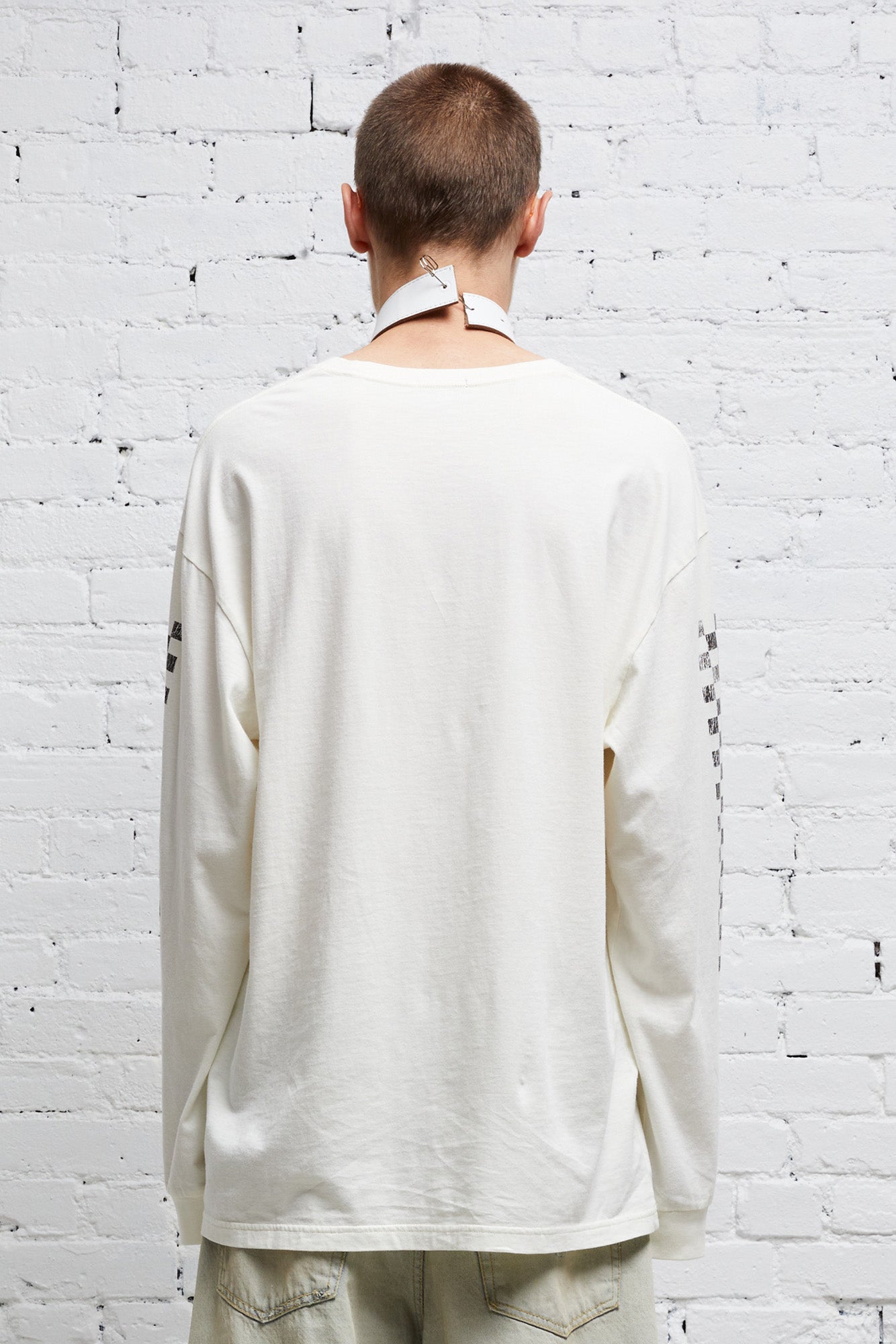 Skate Long Sleeve T - White - R13