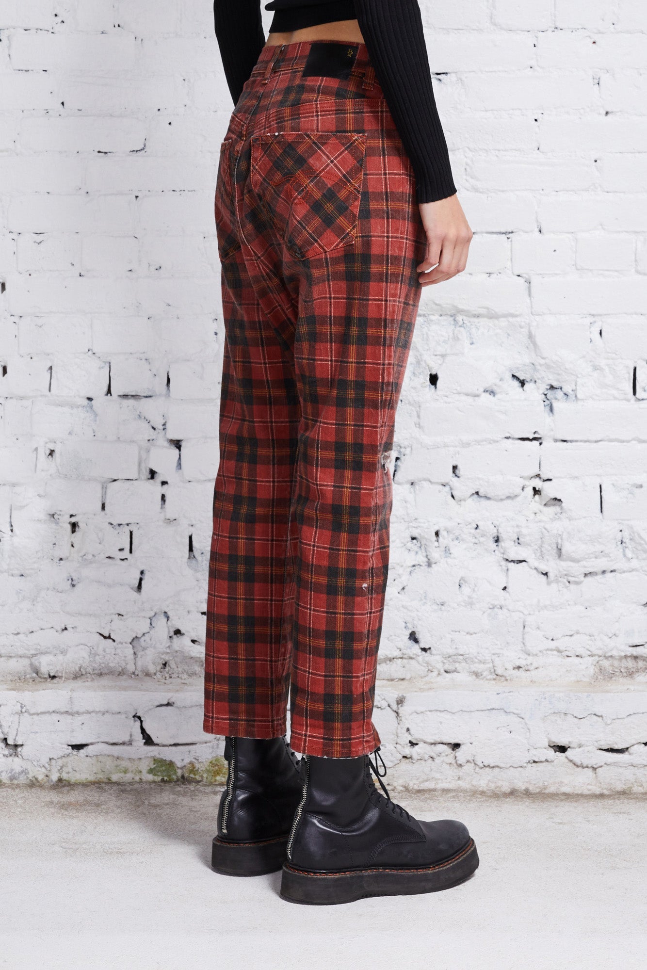 TAILORED DROP - ASH RED PLAID